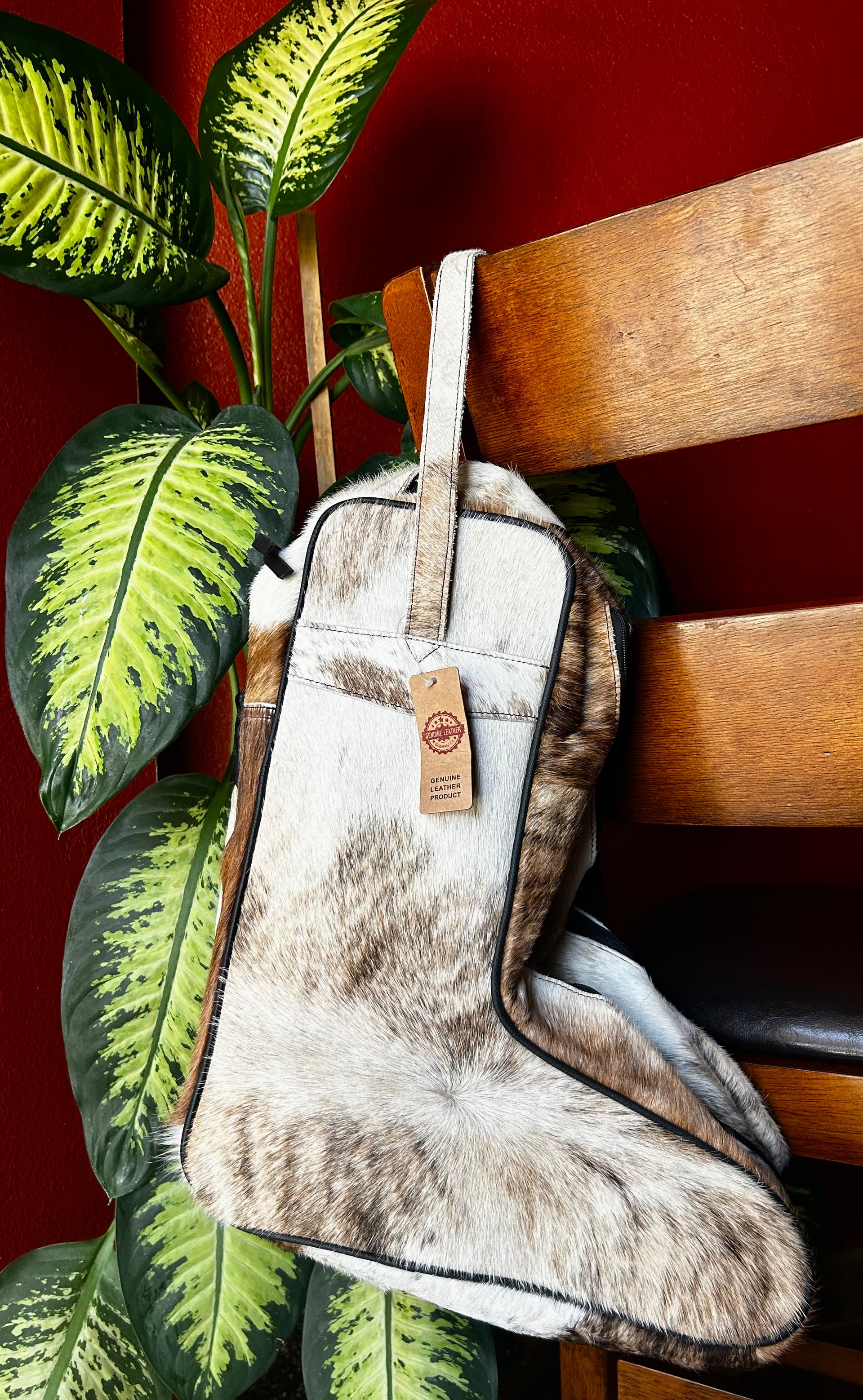 Genuine Tooled Leather Cowhide Stocking