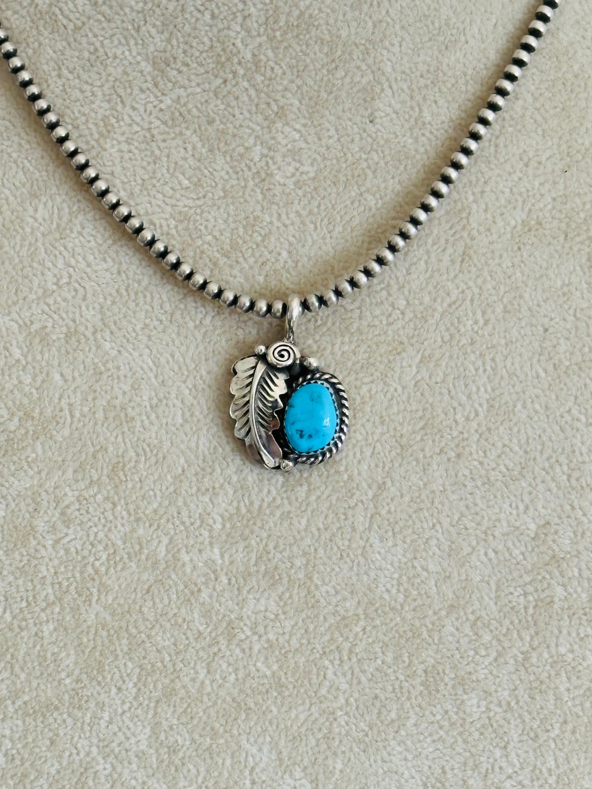 Julia Etsitty Kingman Turquoise & Sterling Silver Pendants