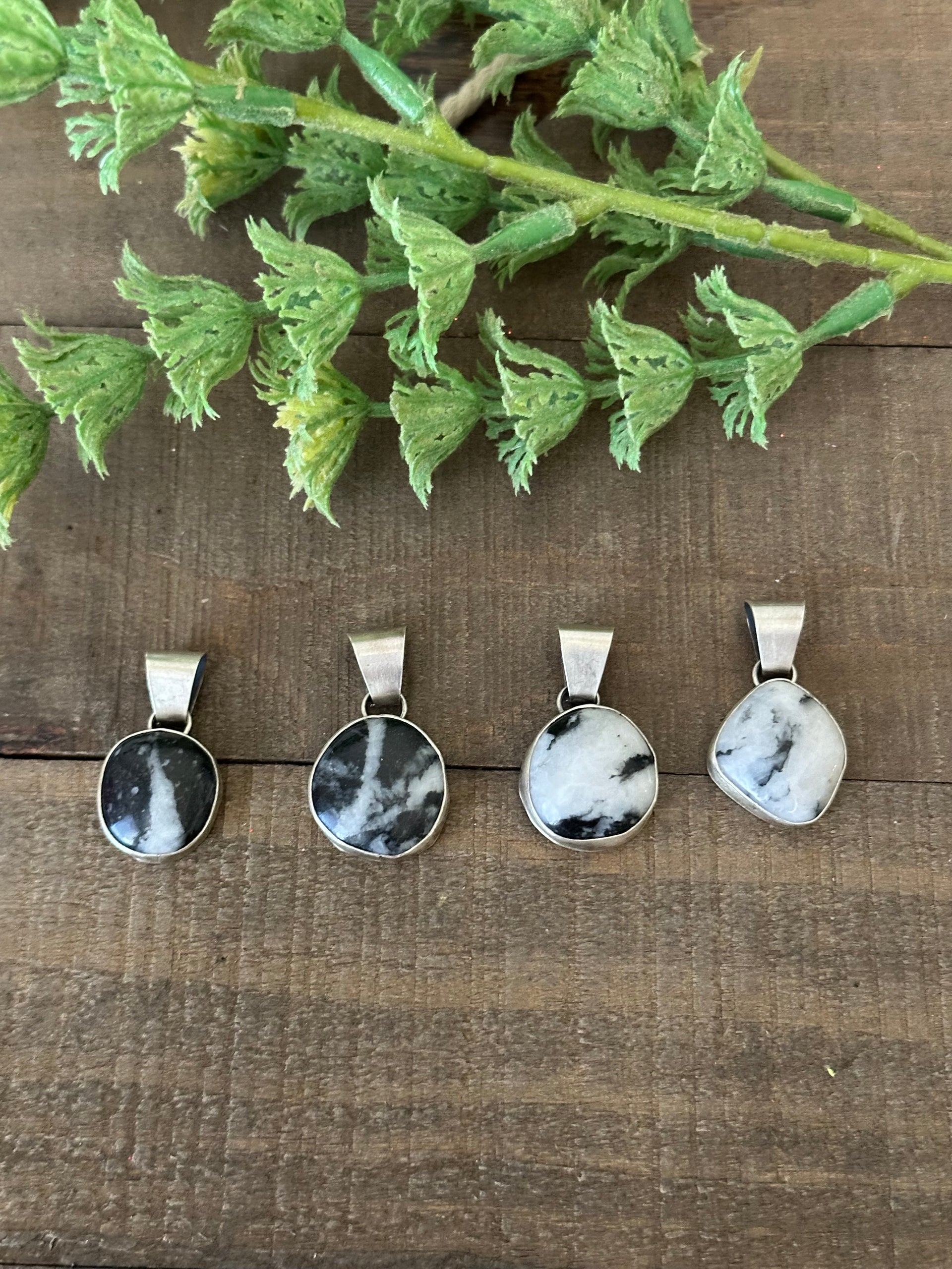 Navajo Made Zebra Jasper & Sterling Silver Pendant