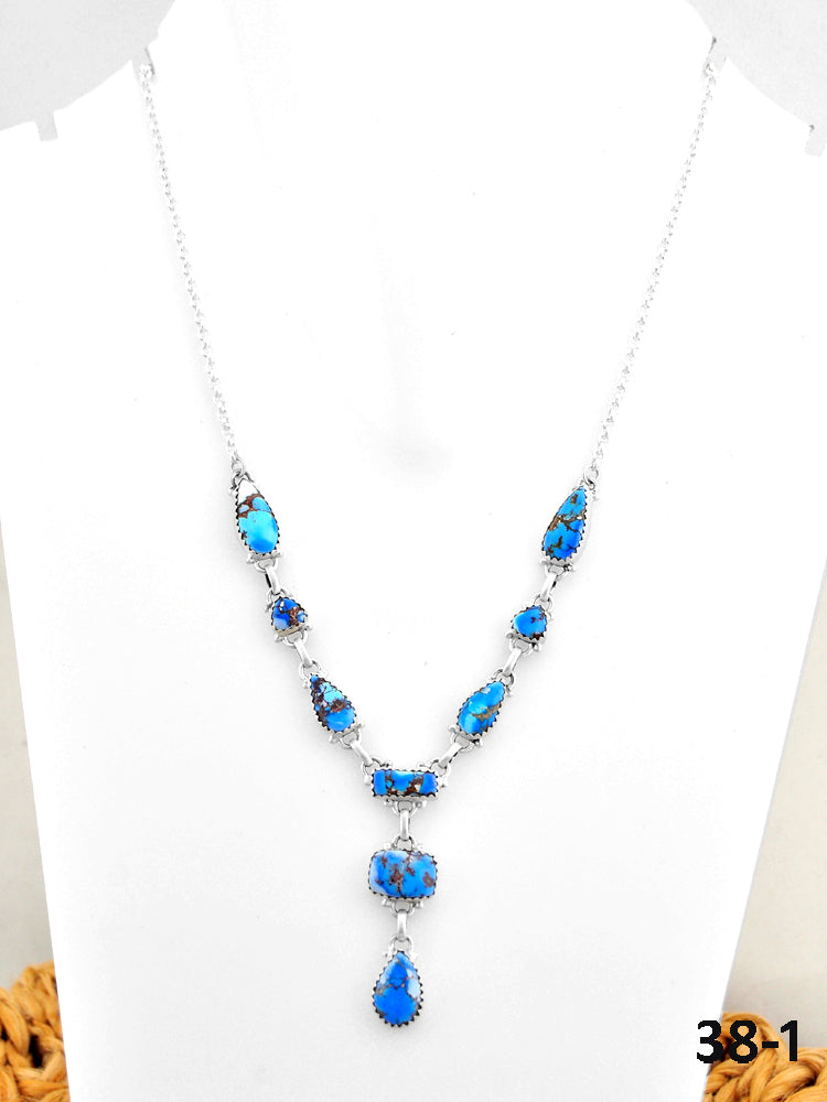 Southwest Handmade Golden Hills & Sterling Silver Necklace