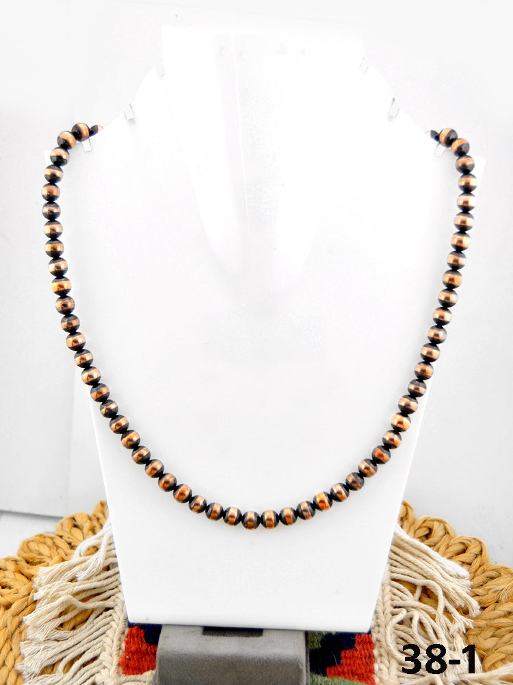 Southwest Handmade 8 MM Copper Beaded Necklace