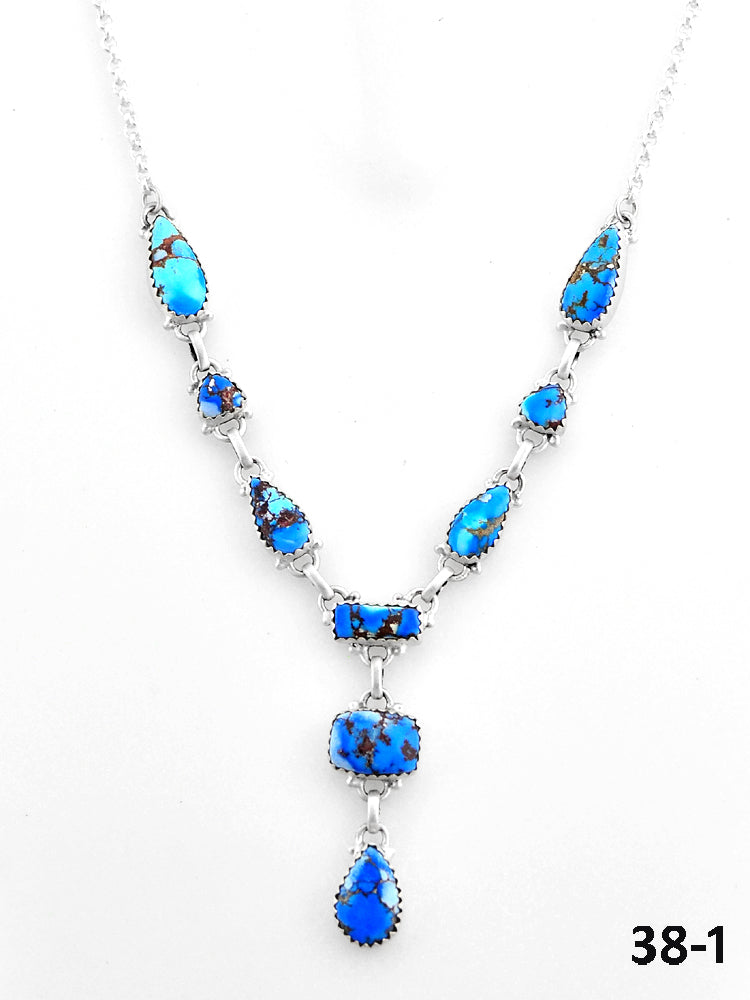 Southwest Handmade Golden Hills & Sterling Silver Necklace