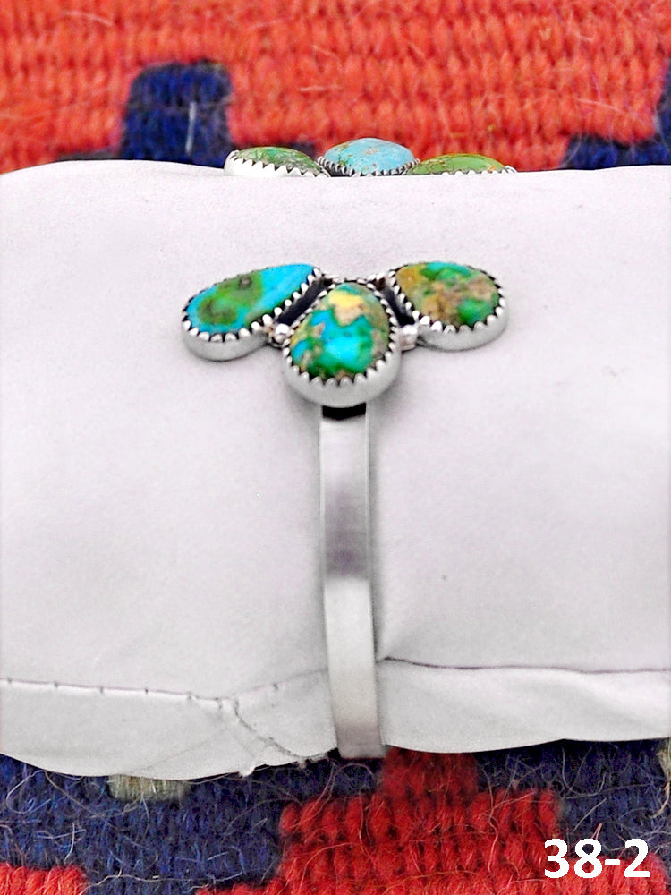 Southwest Handmade Sonoran Mountain Turquoise & Sterling Silver Cuff Bracelet