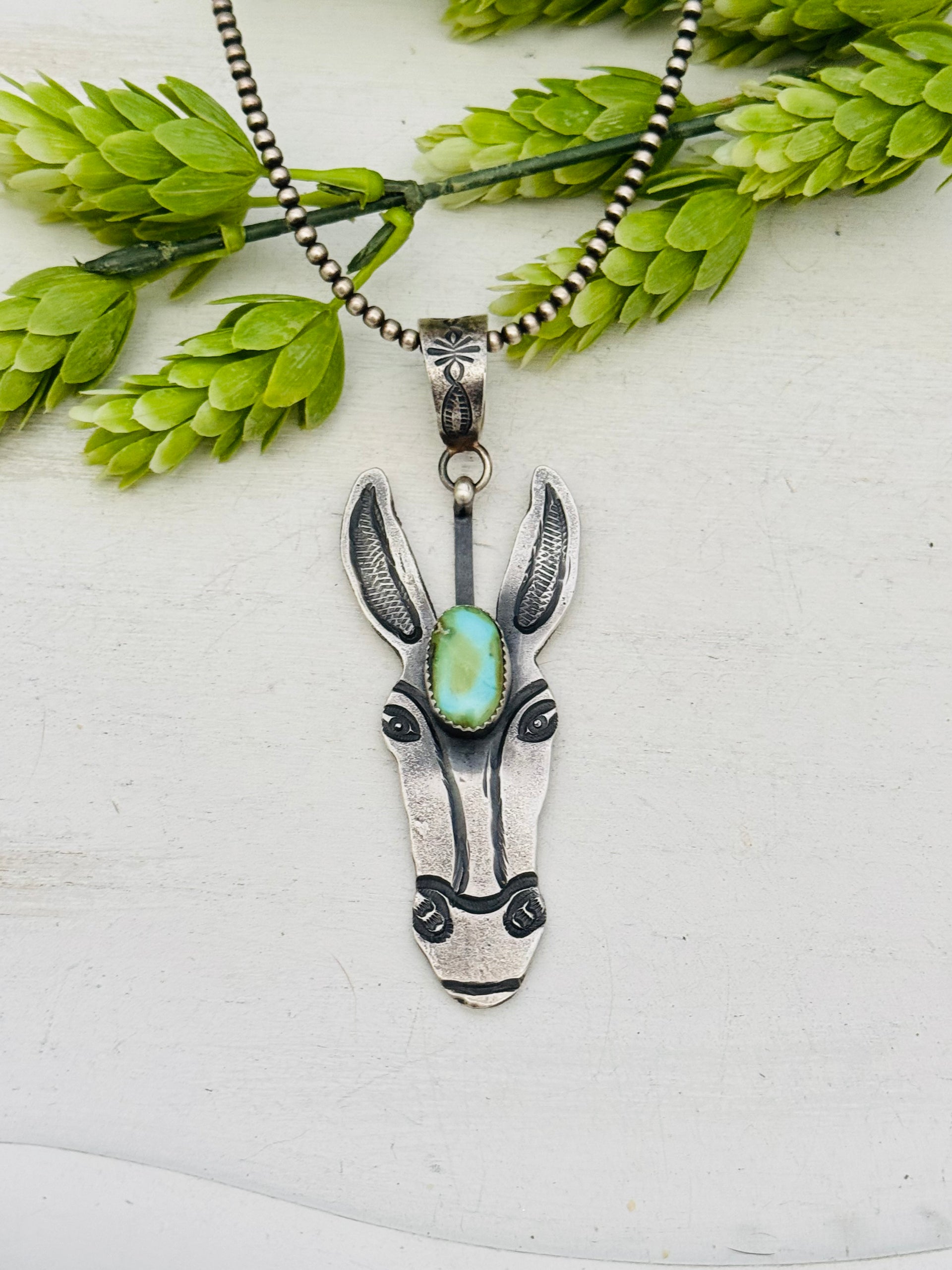 Kindale Billah Sonoran Mountain Turquoise & Sterling Silver Mule Pendant