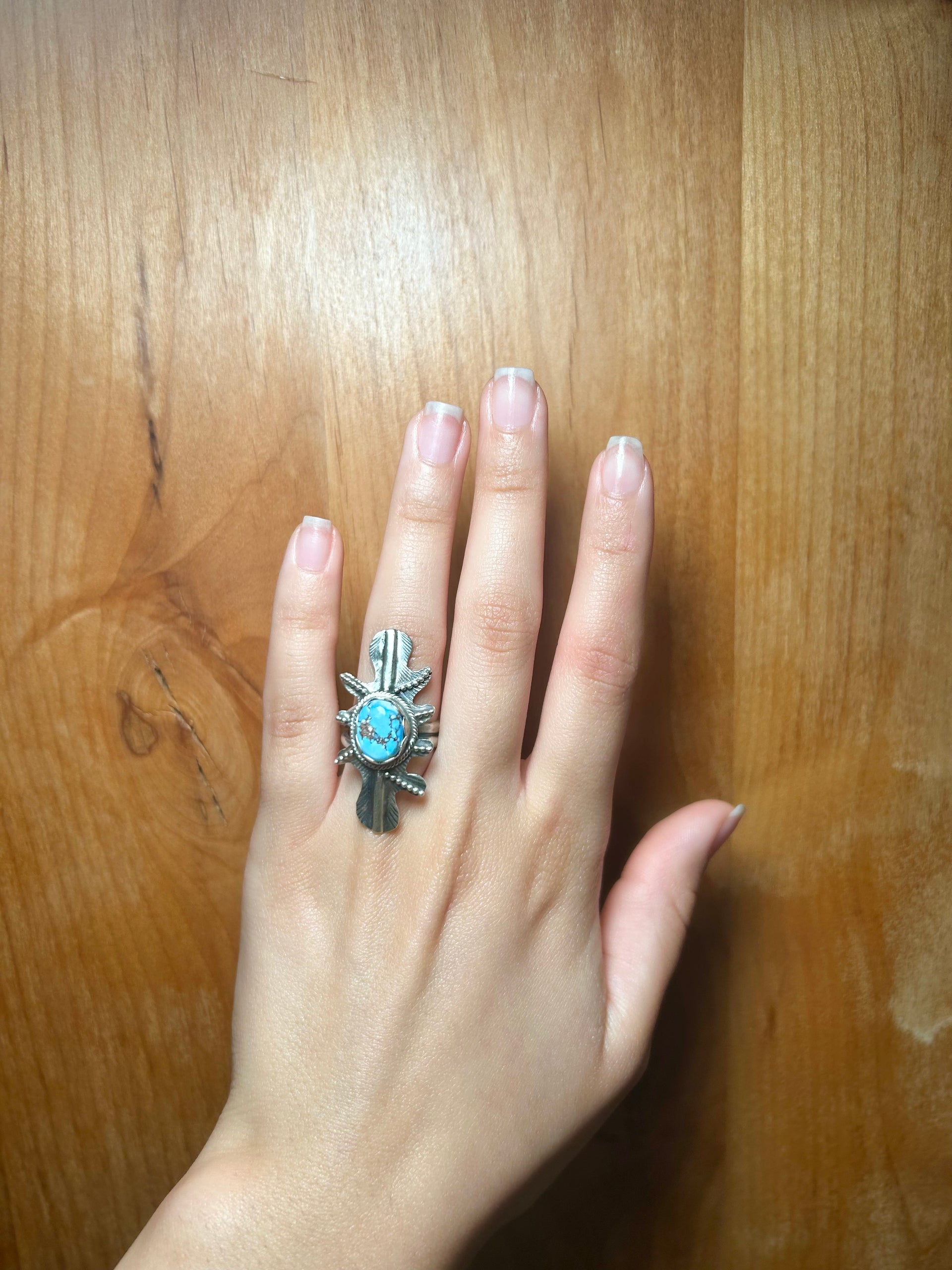 Kobe Martinez Golden Hill Turquoise & Sterling Silver Adjustable Ring