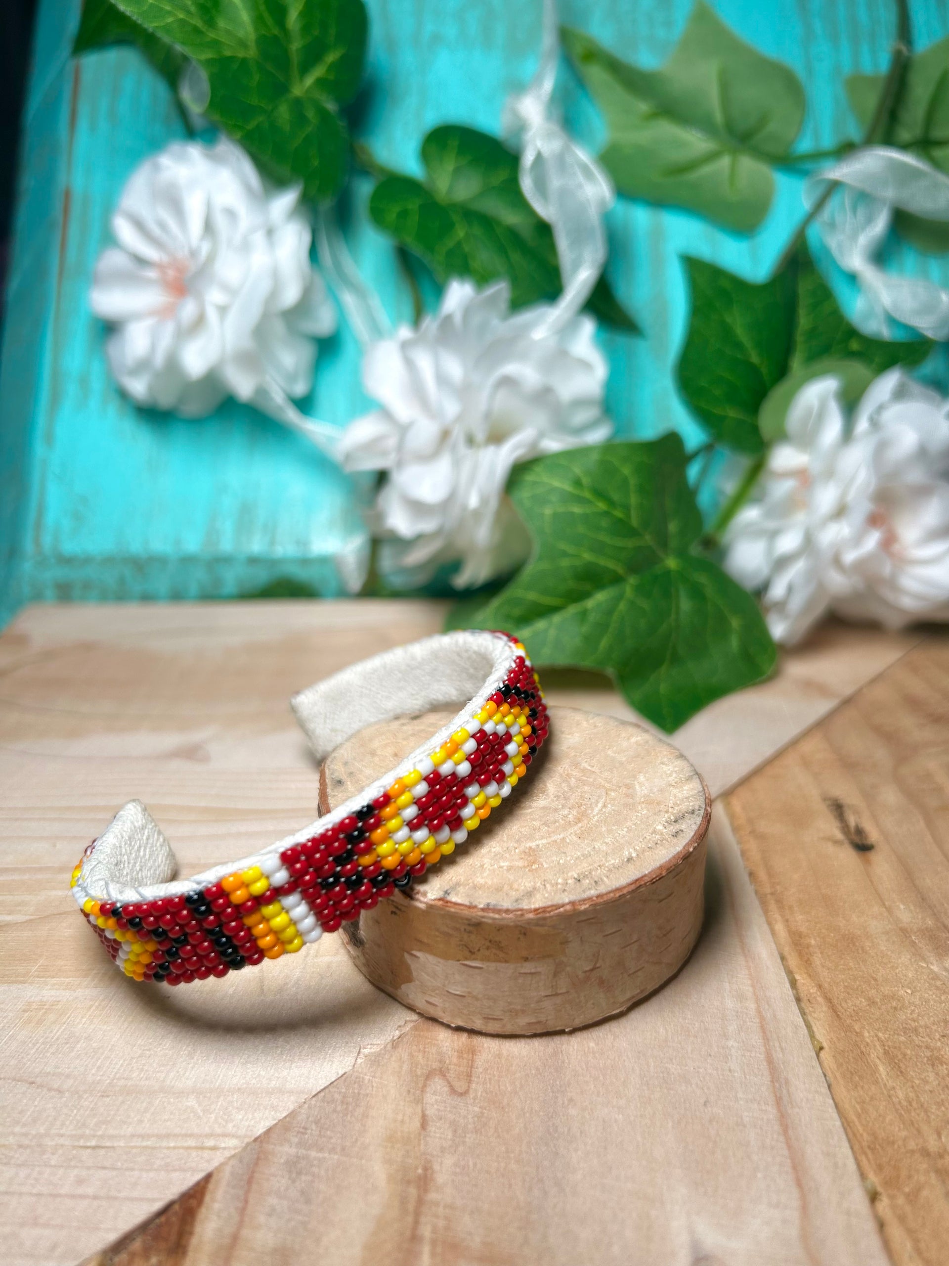 Navajo Made Beaded Cuff Bracelet