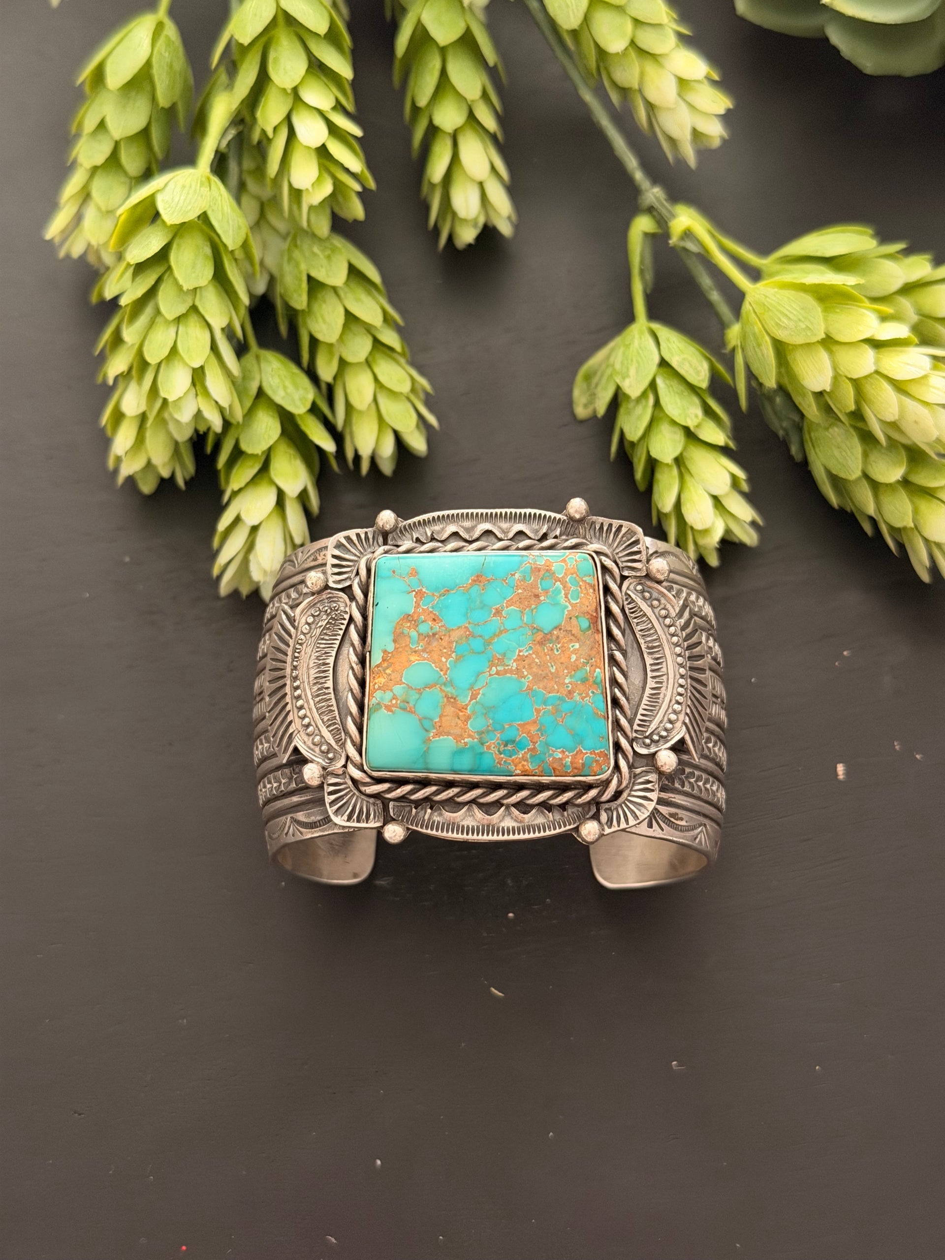Garett Hale Royston Turquoise  & Sterling Silver Cuff Bracelet