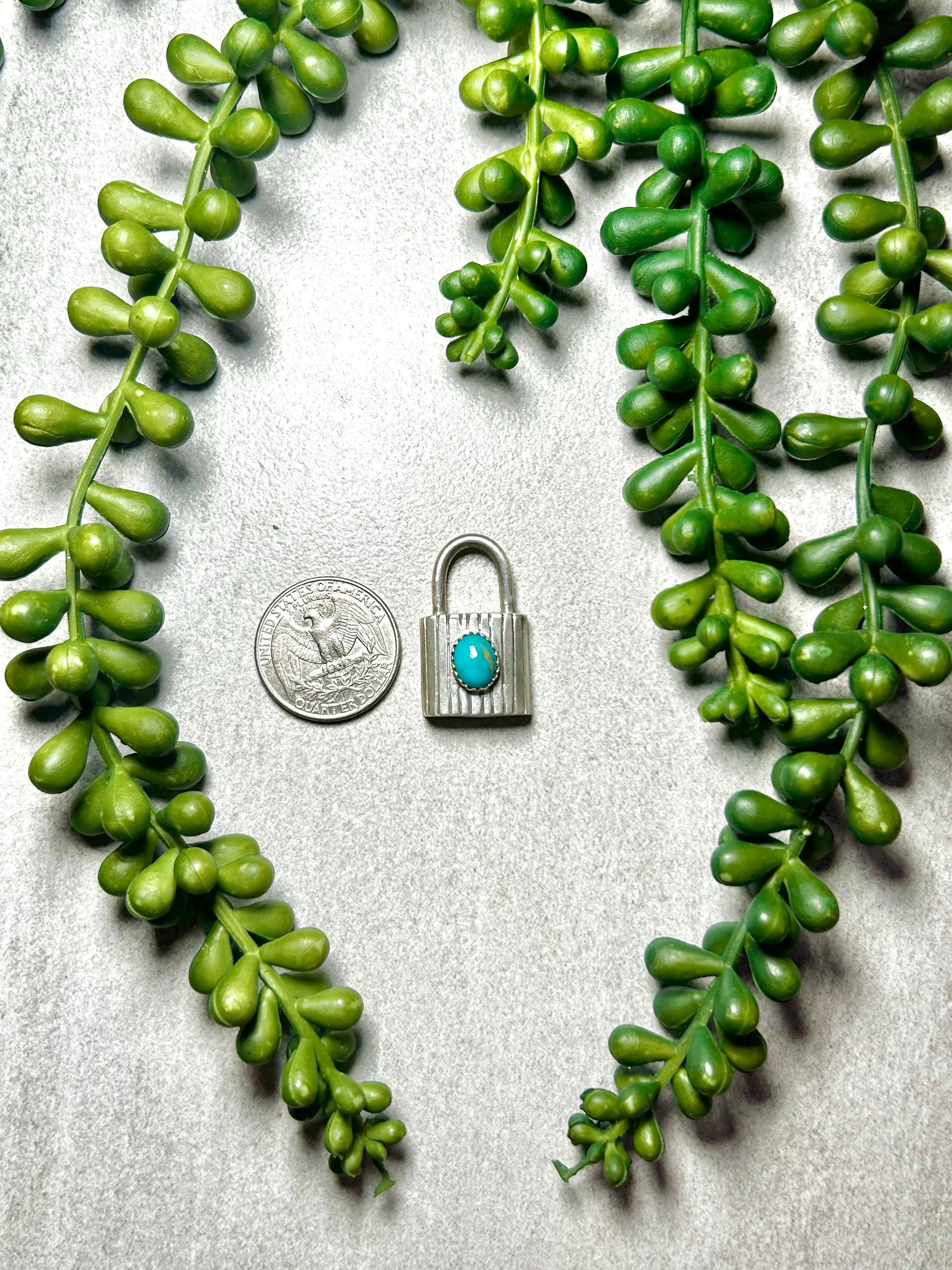 Navajo Made Kingman Turquoise & Sterling Silver Pendant