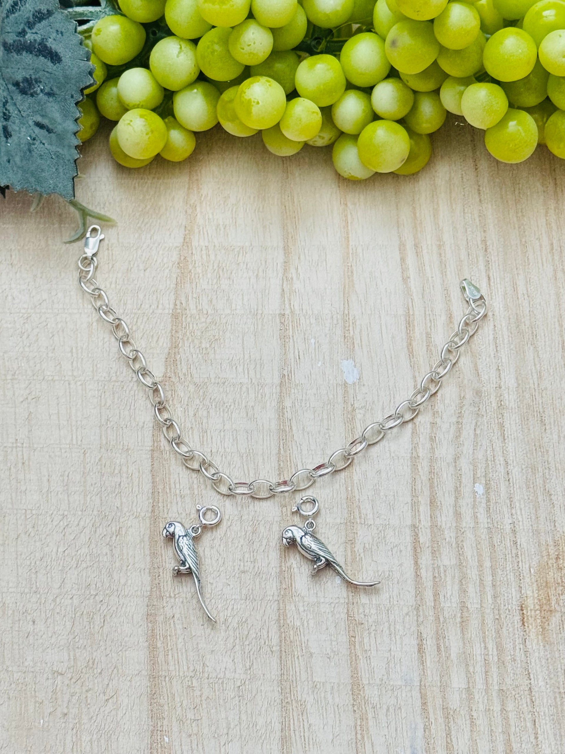 Navajo Made Sterling Silver Parrot Cast Charms
