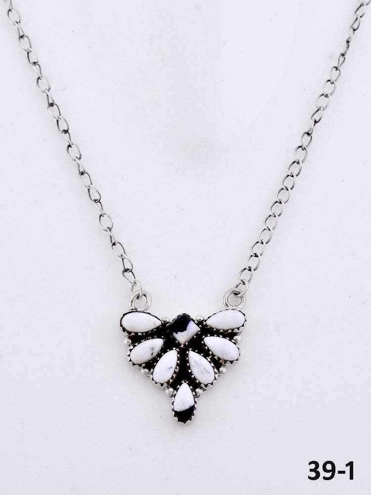 Southwest Made White Buffalo & Sterling Silver Necklace