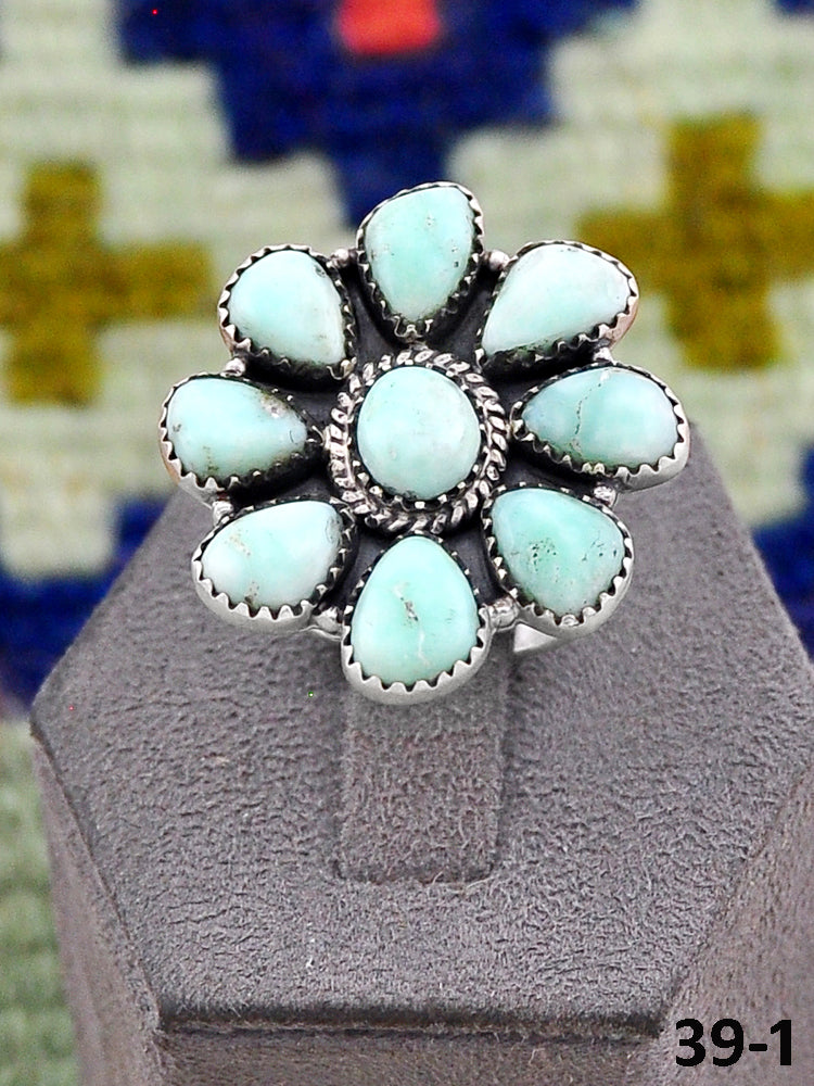 Southwest Handmade Paloma & Sterling Silver Adjustable Ring