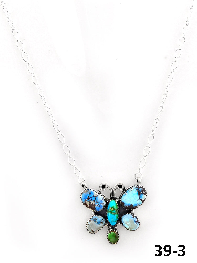 Southwest Made Sonoran Mountain with Golden Hill’s Turquoise & Sterling Silver Necklace