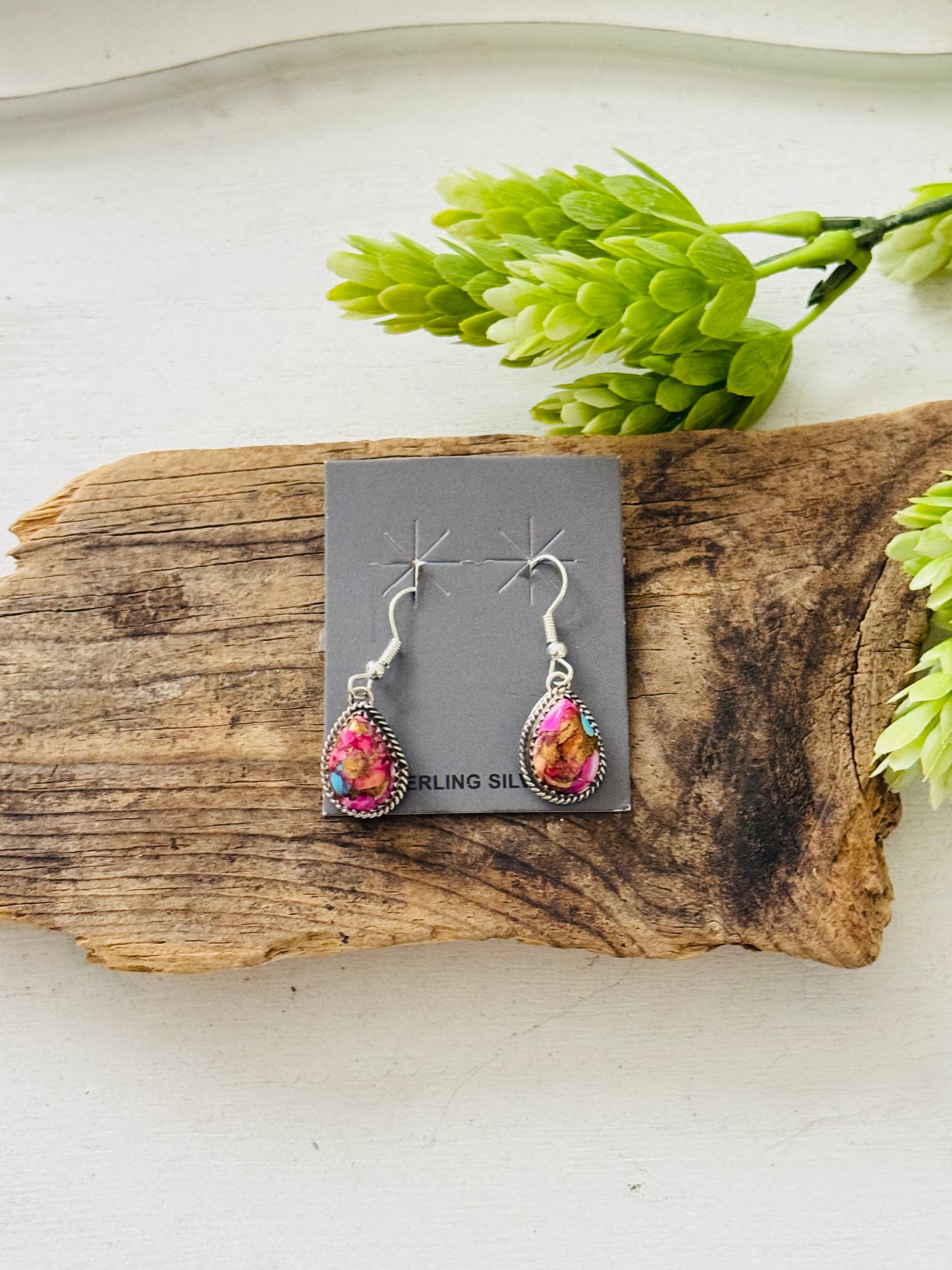 Trish Largo Mohave Turquoise & Sterling Silver Dangle Earrings