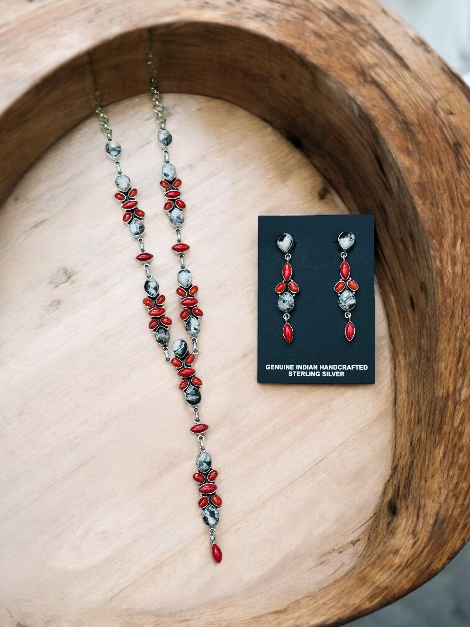Southwest Made Multi Stone & Sterling Silver Necklace Set