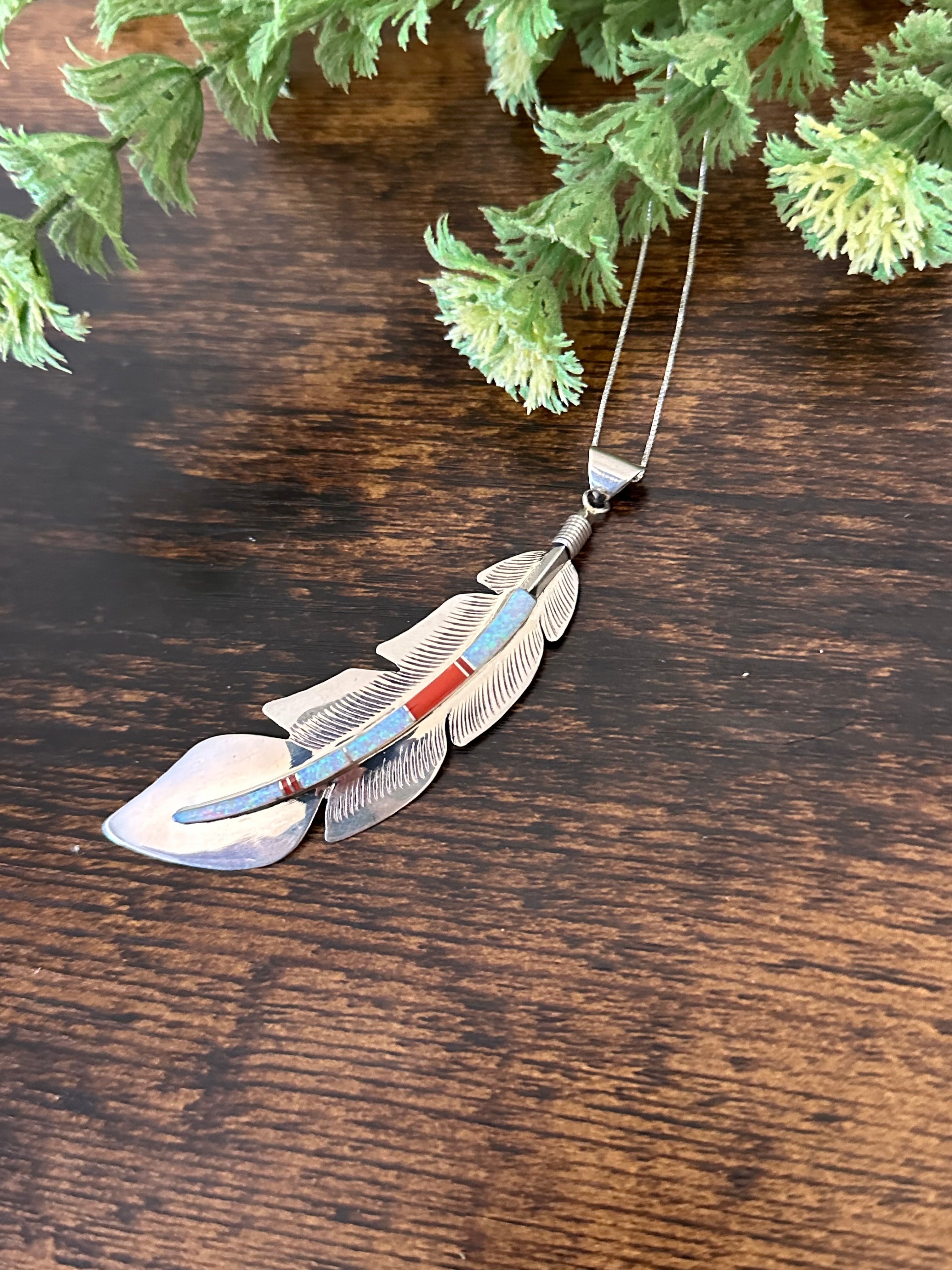 Billy Long Multi Stone & Sterling Silver Feather Necklace Set