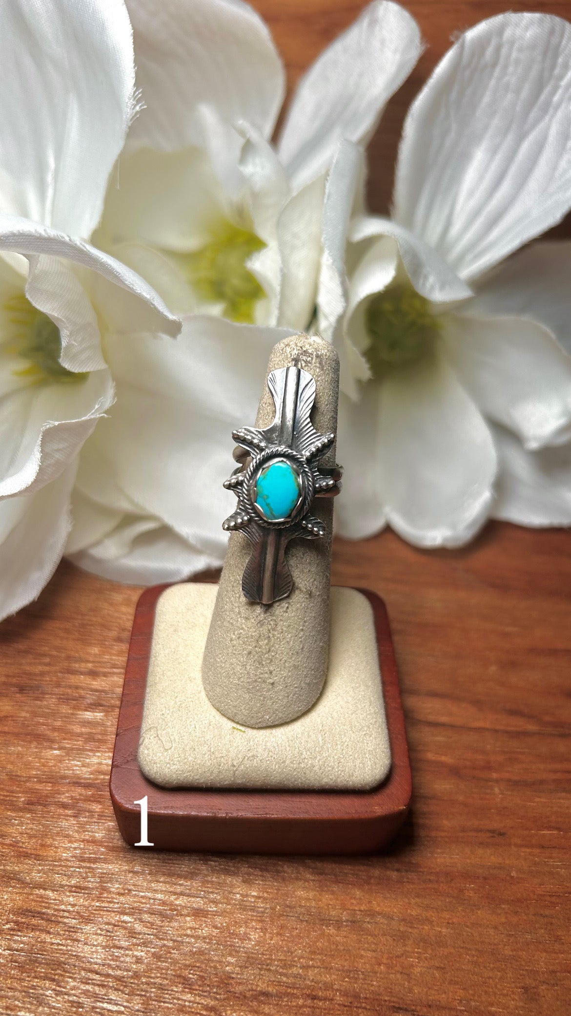 Kobe Martinez Sonoran Mountain Turquoise & Sterling Silver Adjustable Ring