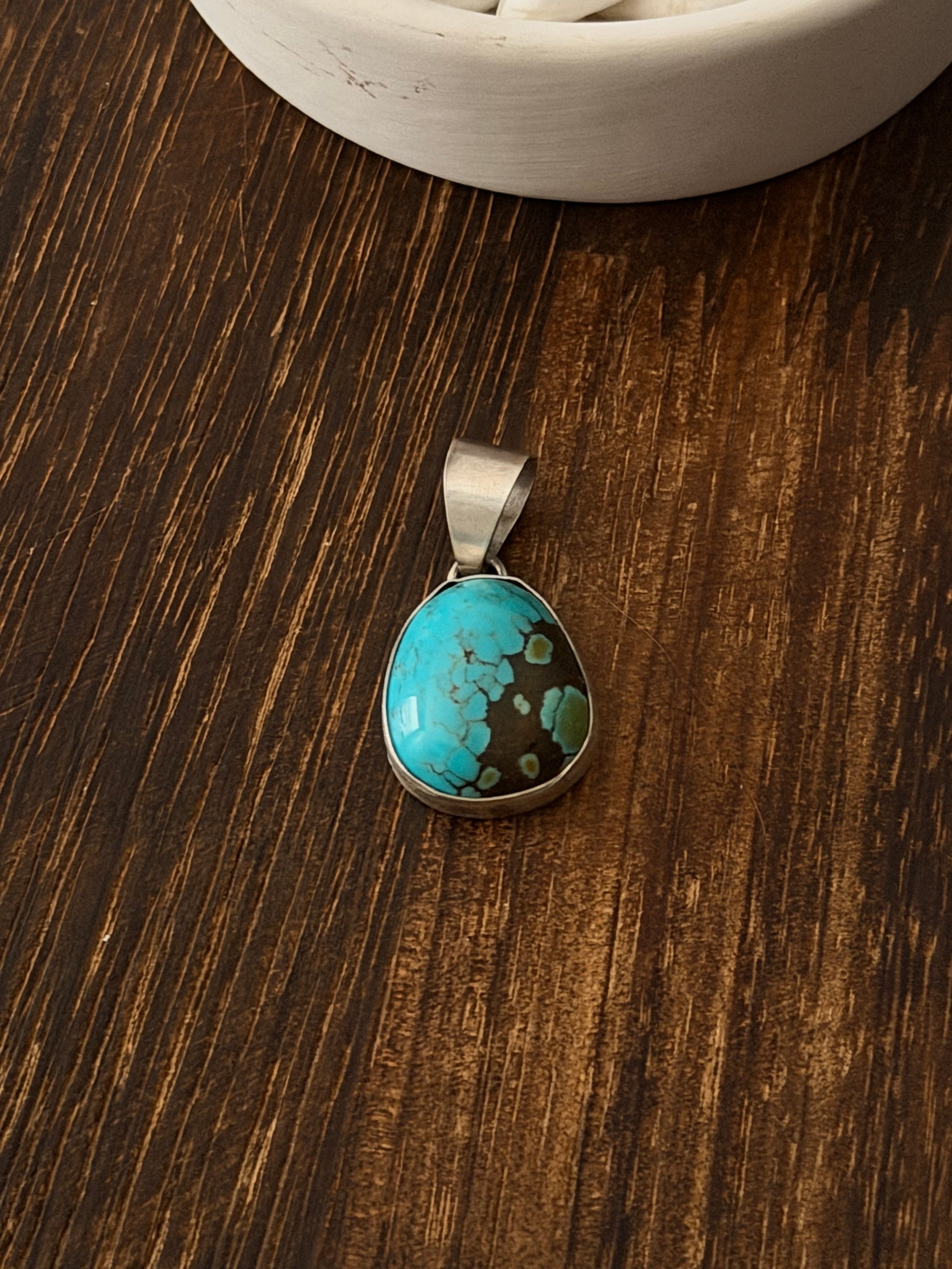 Navajo Made Turquoise & Sterling Silver Pendant