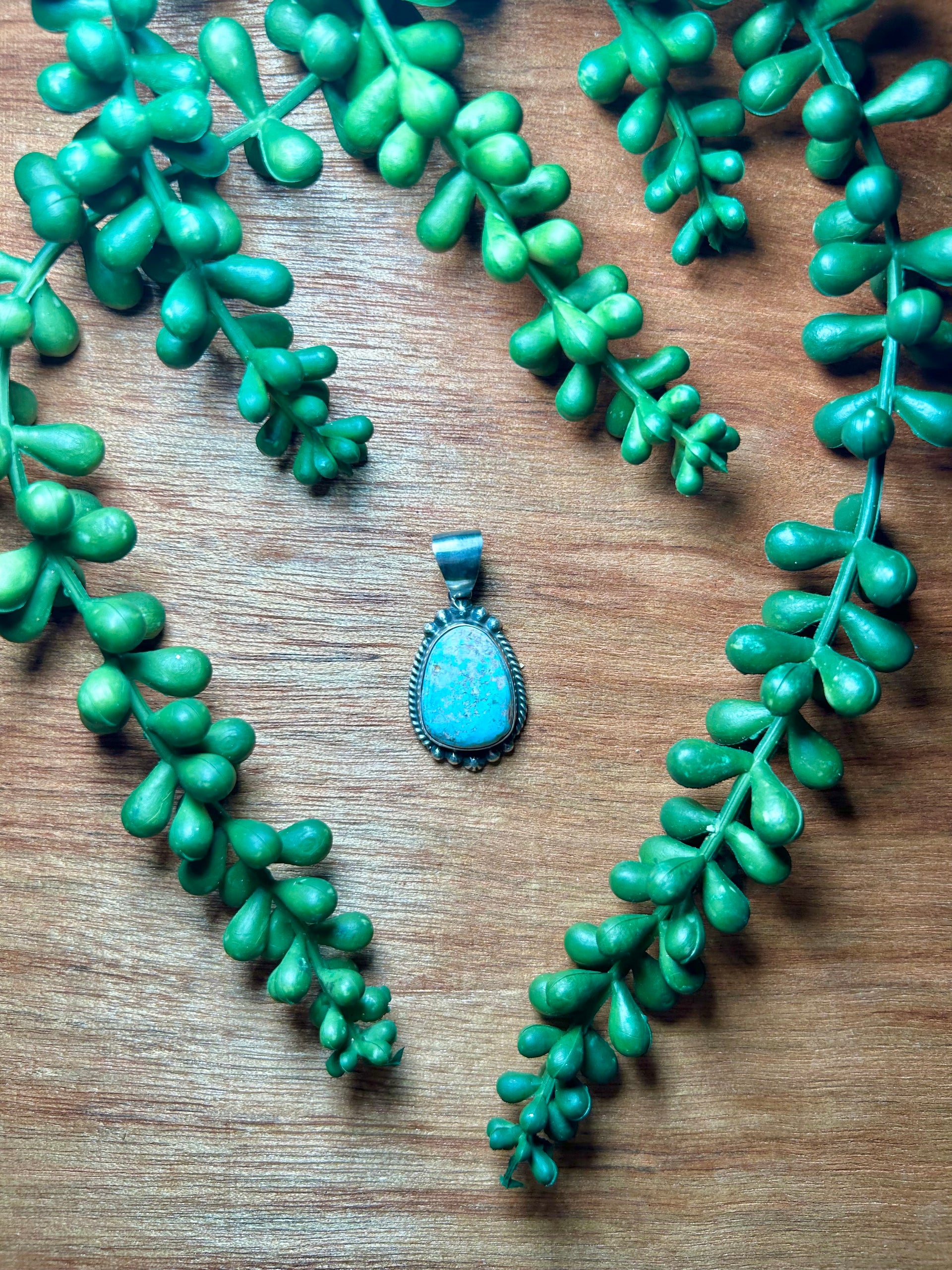 Navajo Made Royston Turquoise & Sterling Silver Pendant