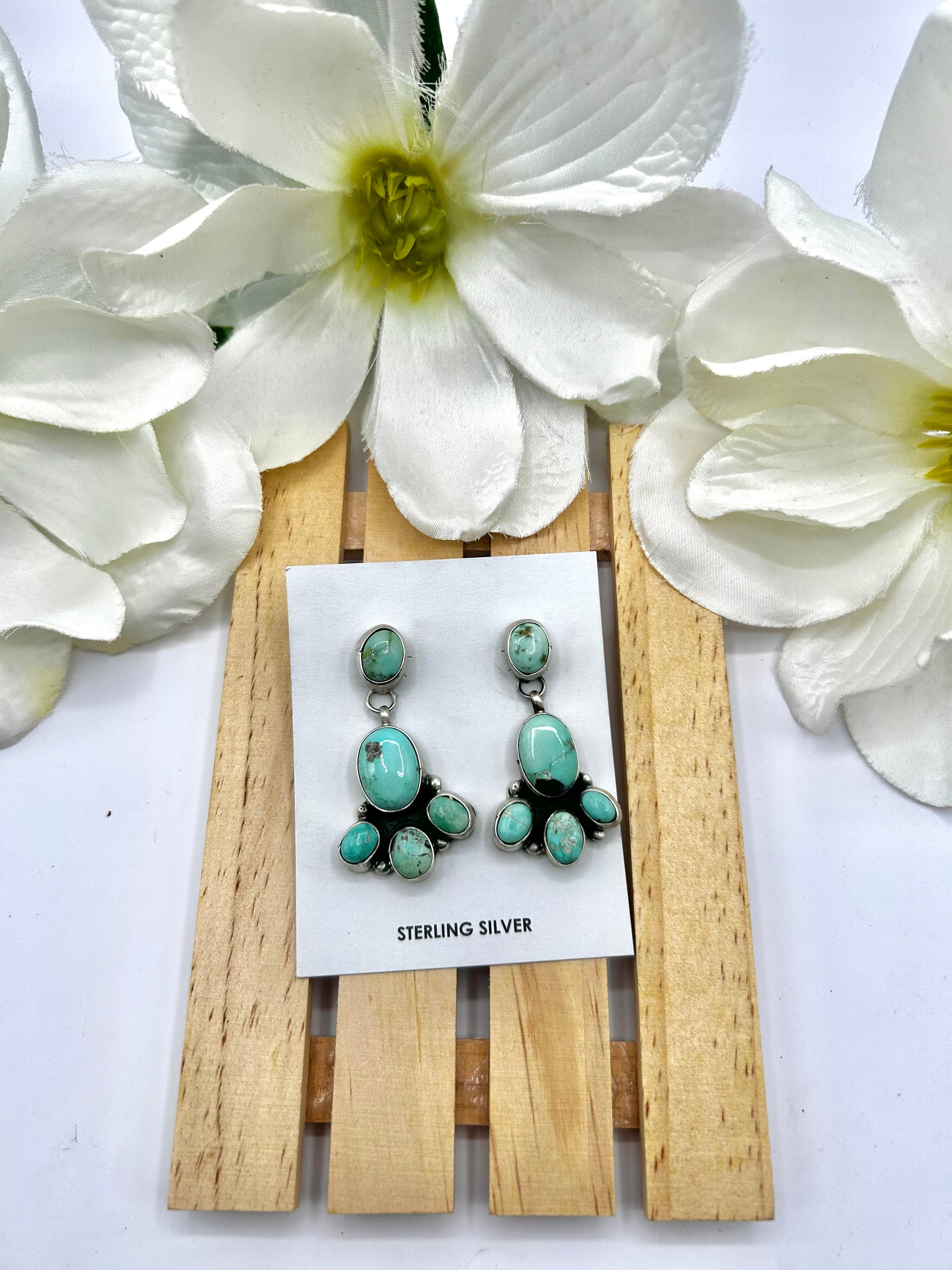 Ella Peters Carico Lake Turquoise & Sterling Silver Post Earrings