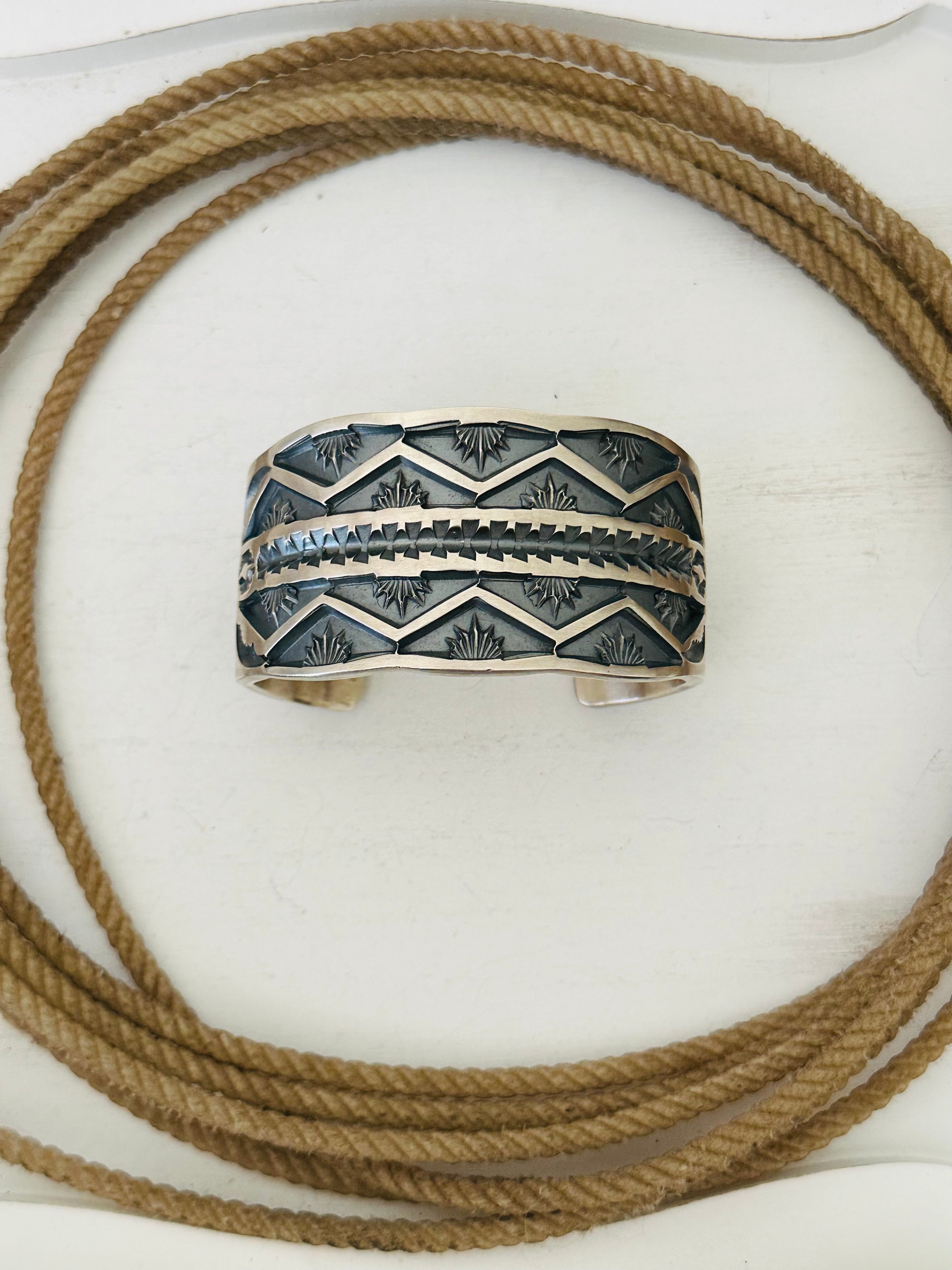 Navajo Made Sterling Silver Cuff Bracelet