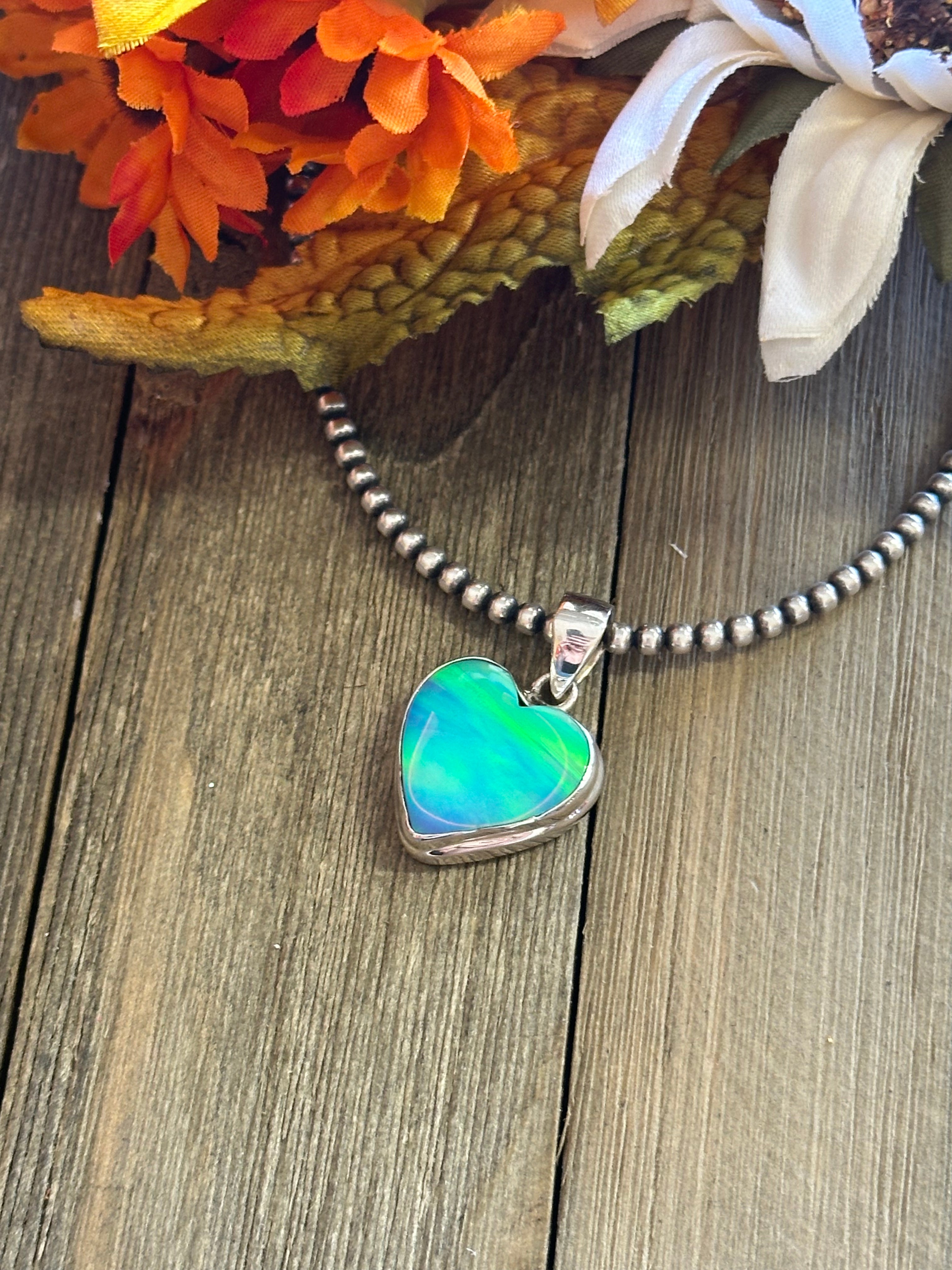 Southwest Handmade Opal & Sterling Silver Pendant