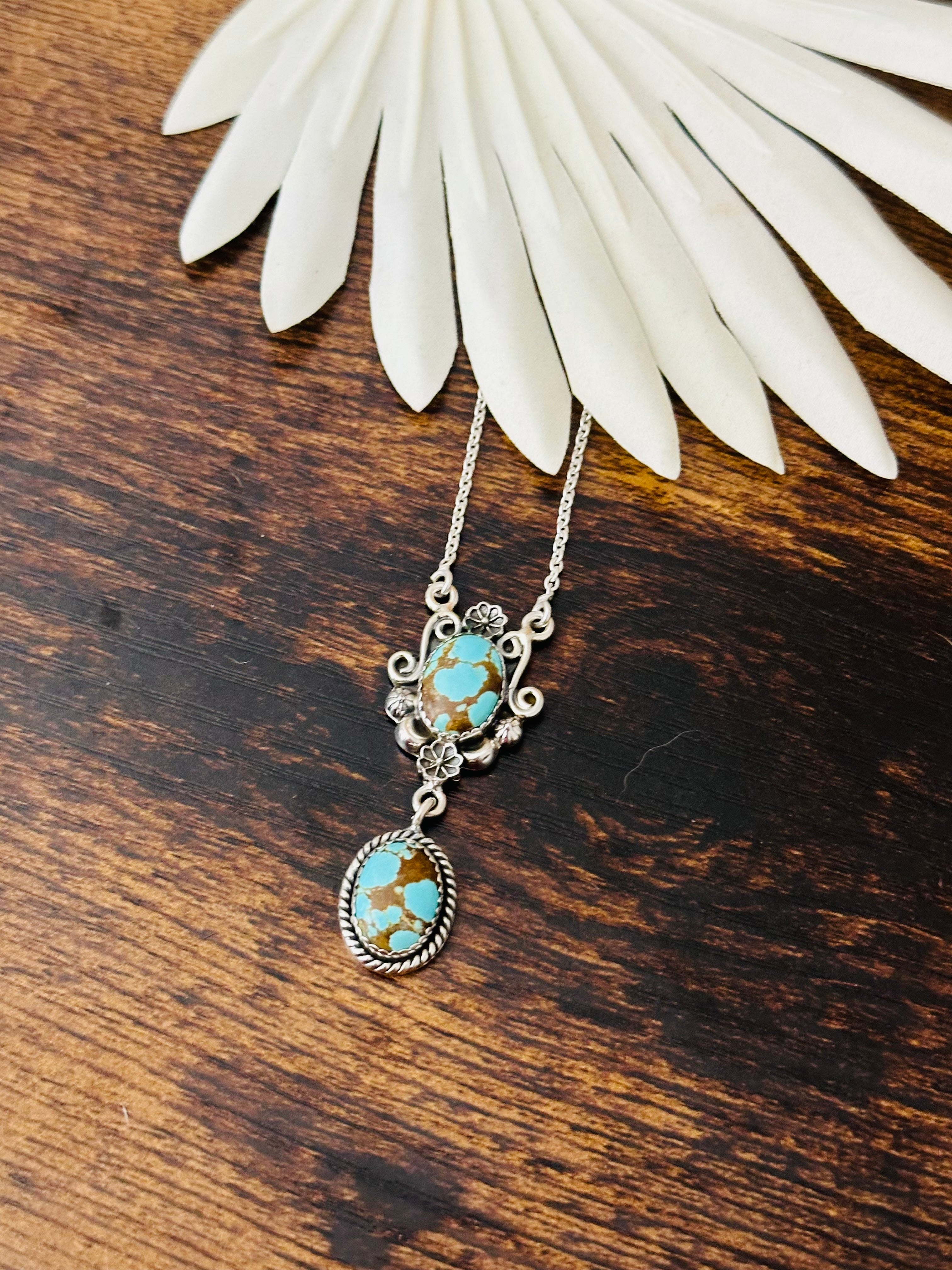 Southwest Made #8 Turquoise & Sterling Silver Necklace