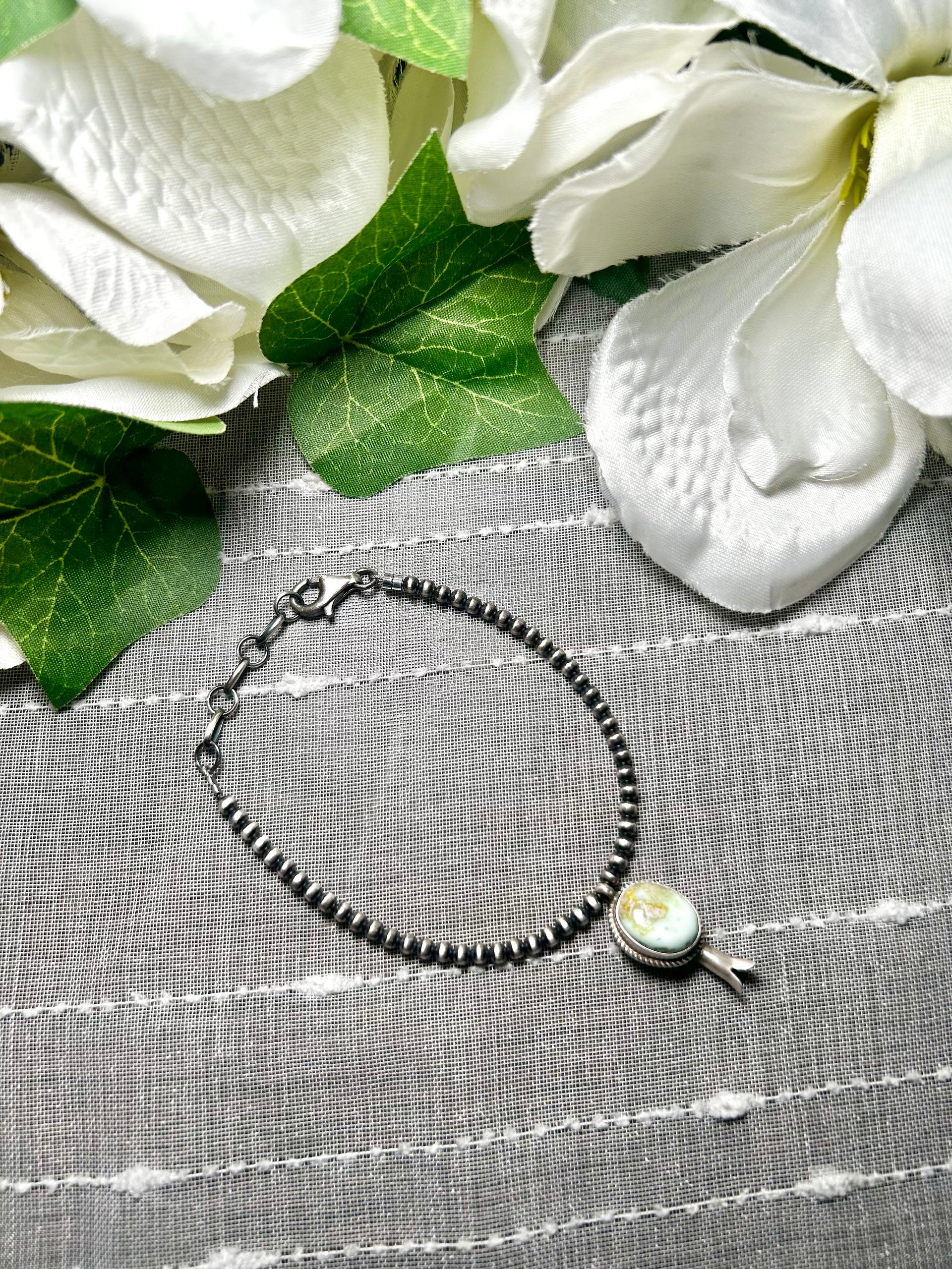 George Rios Palomino Variscite & Sterling Silver Bracelet