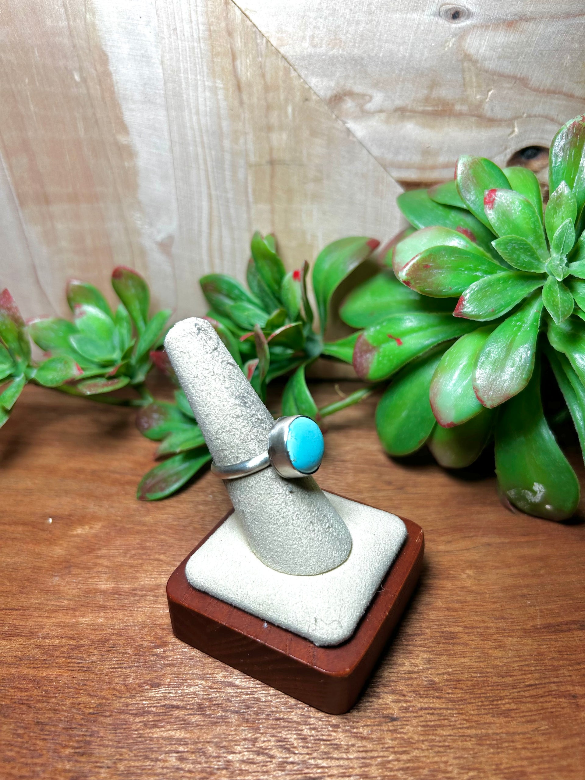 Scott Skeets Kingman Turquoise & Sterling Silver Adjustable Ring