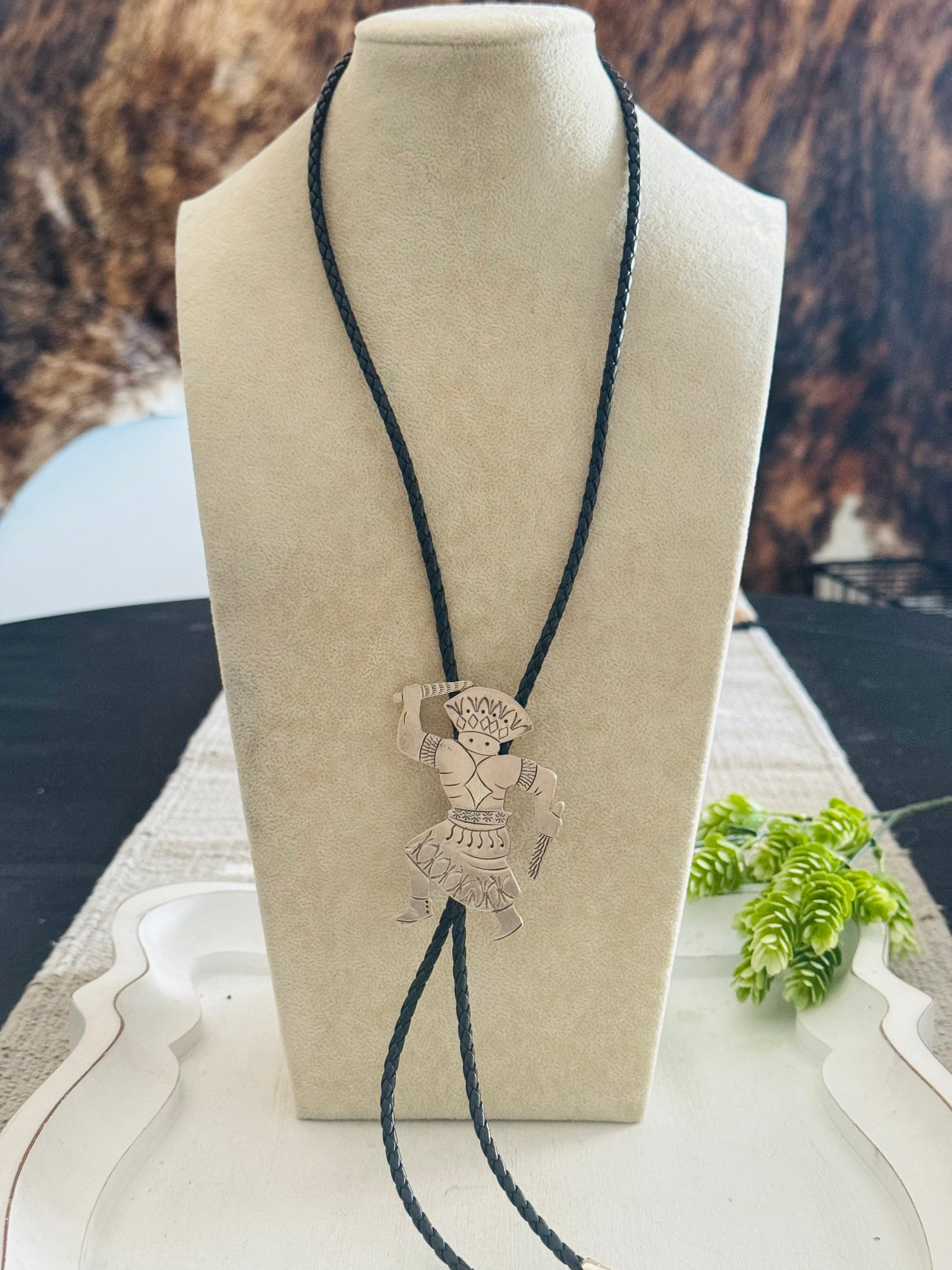 Navajo Made Sterling Silver Bolo Tie