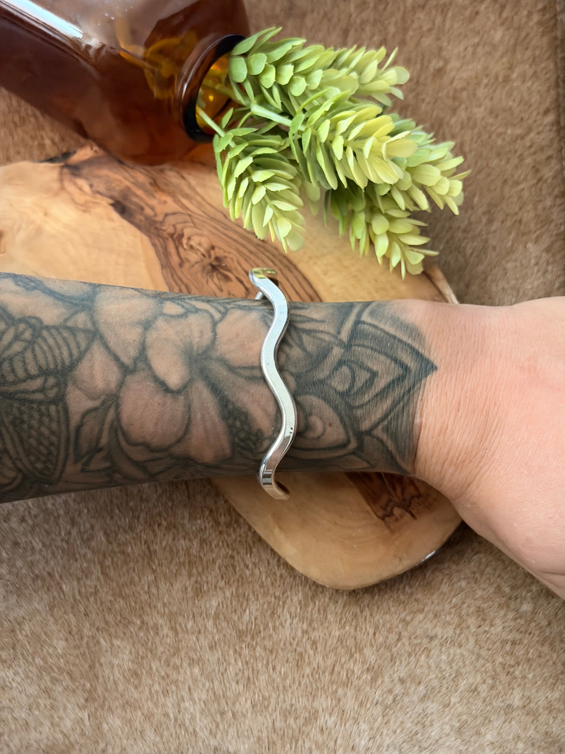 Navajo Made Sterling Silver Cuff Bracelet