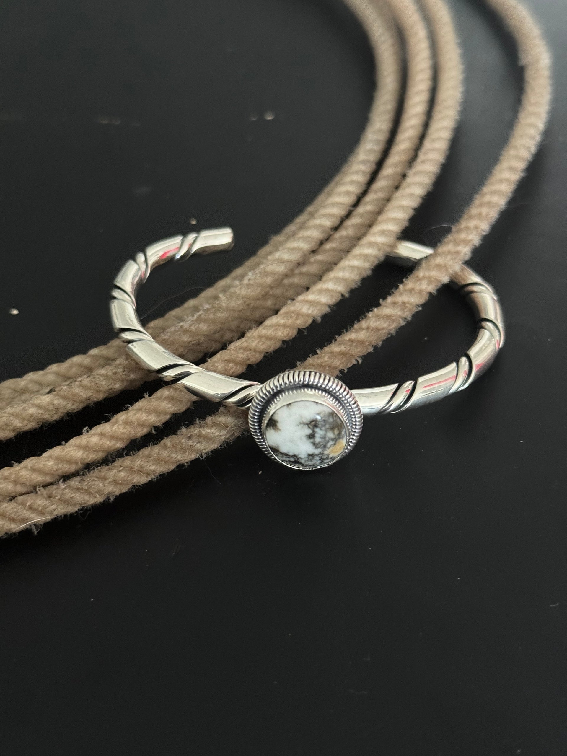 Wydell Billie White Buffalo & Sterling Silver Cuff Bracelet