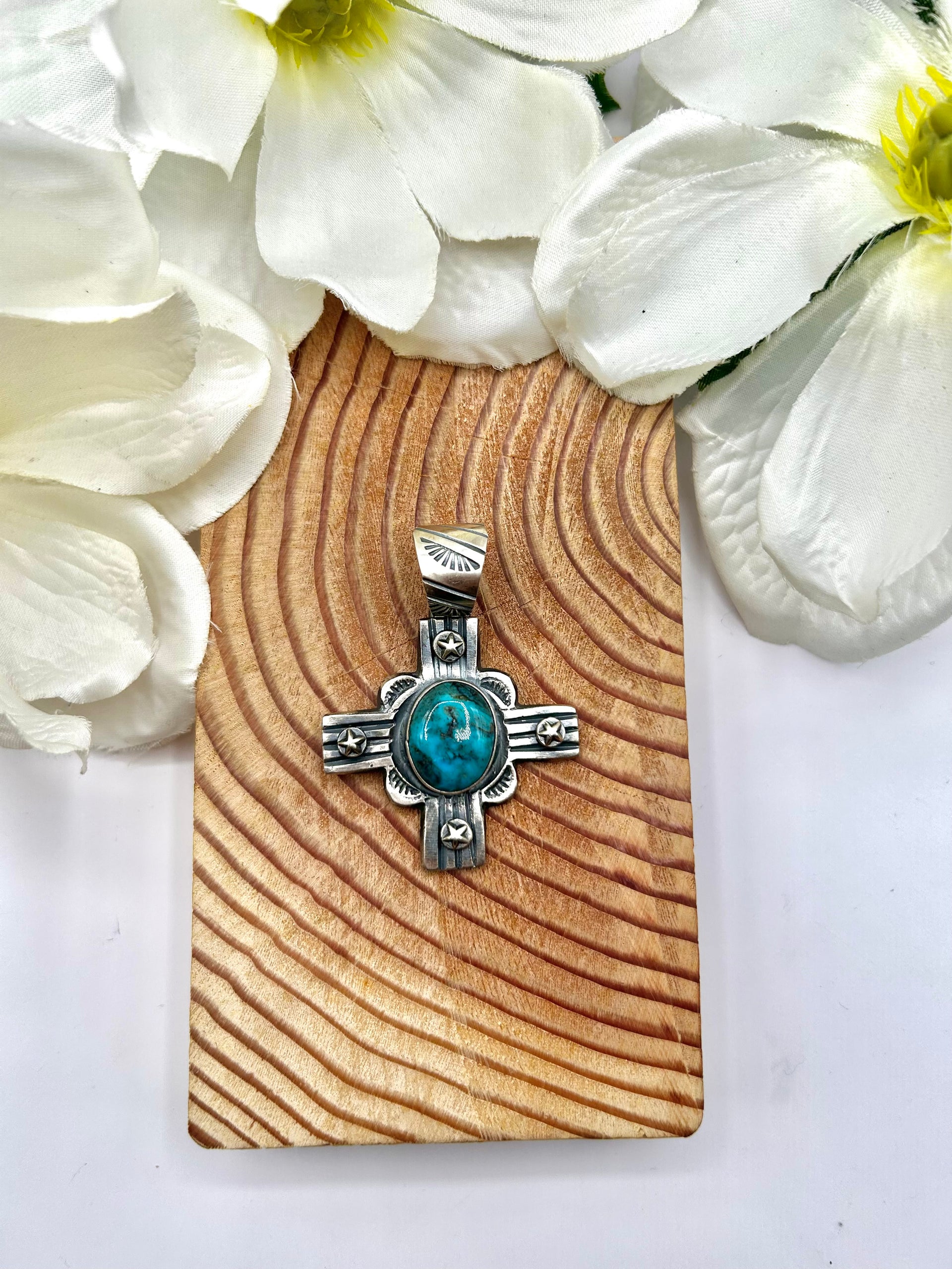 Chimney Butte Kingman Turquoise & Sterling Silver Pendant