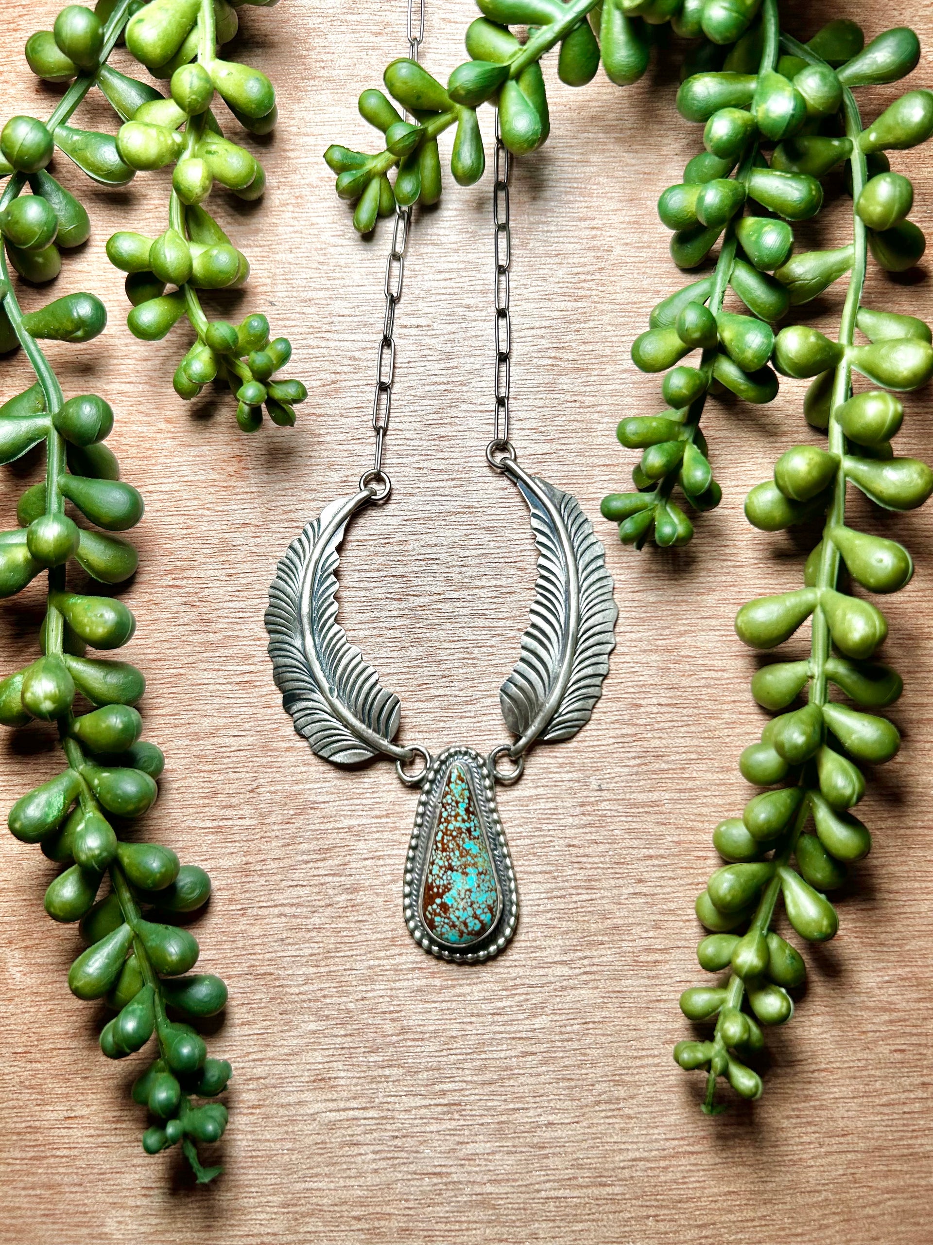 Lydia Beggy #8 Turquoise & Sterling Silver Necklace