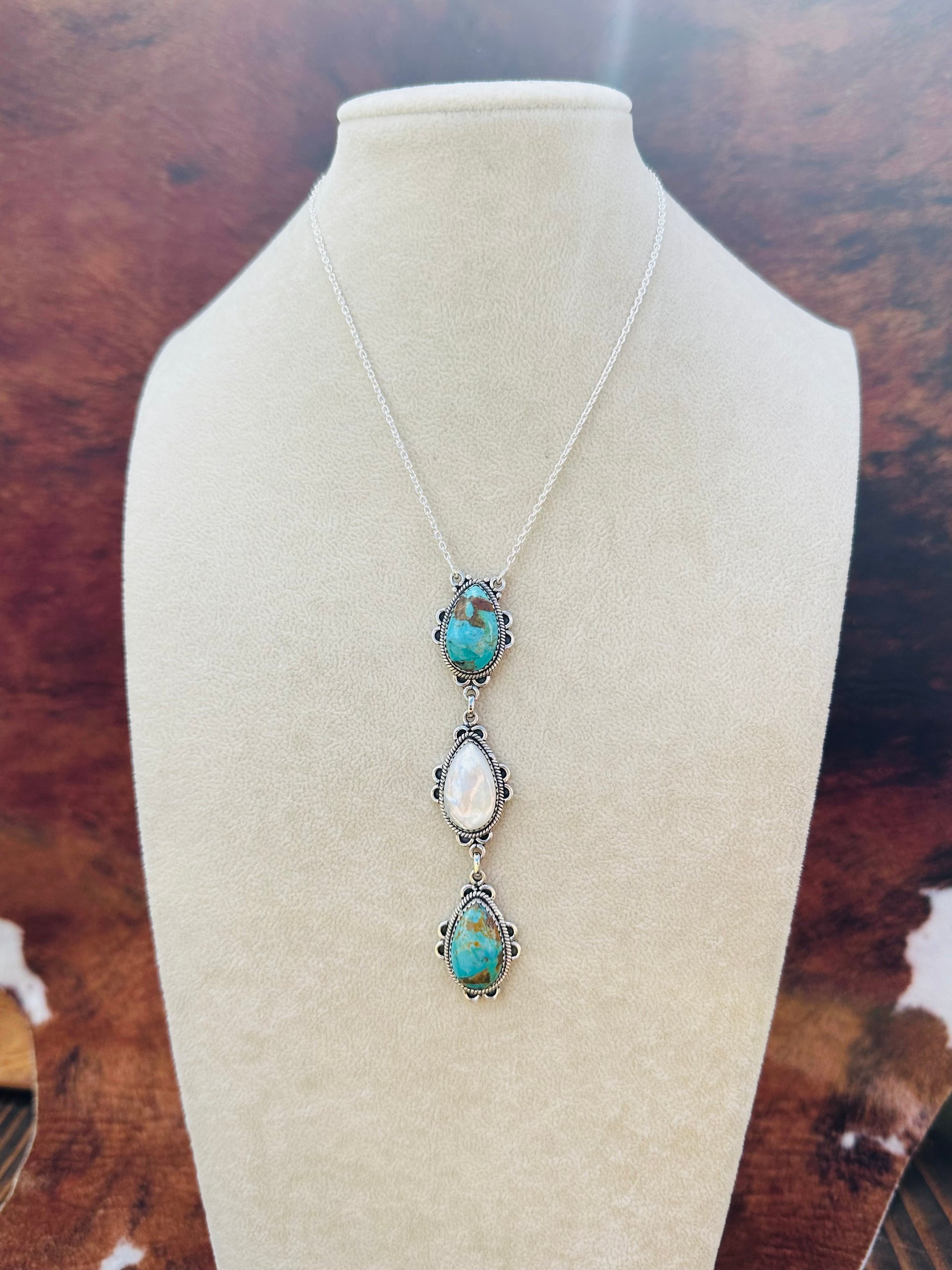 Southwest Handmade Multi Stone & Sterling Silver Necklace
