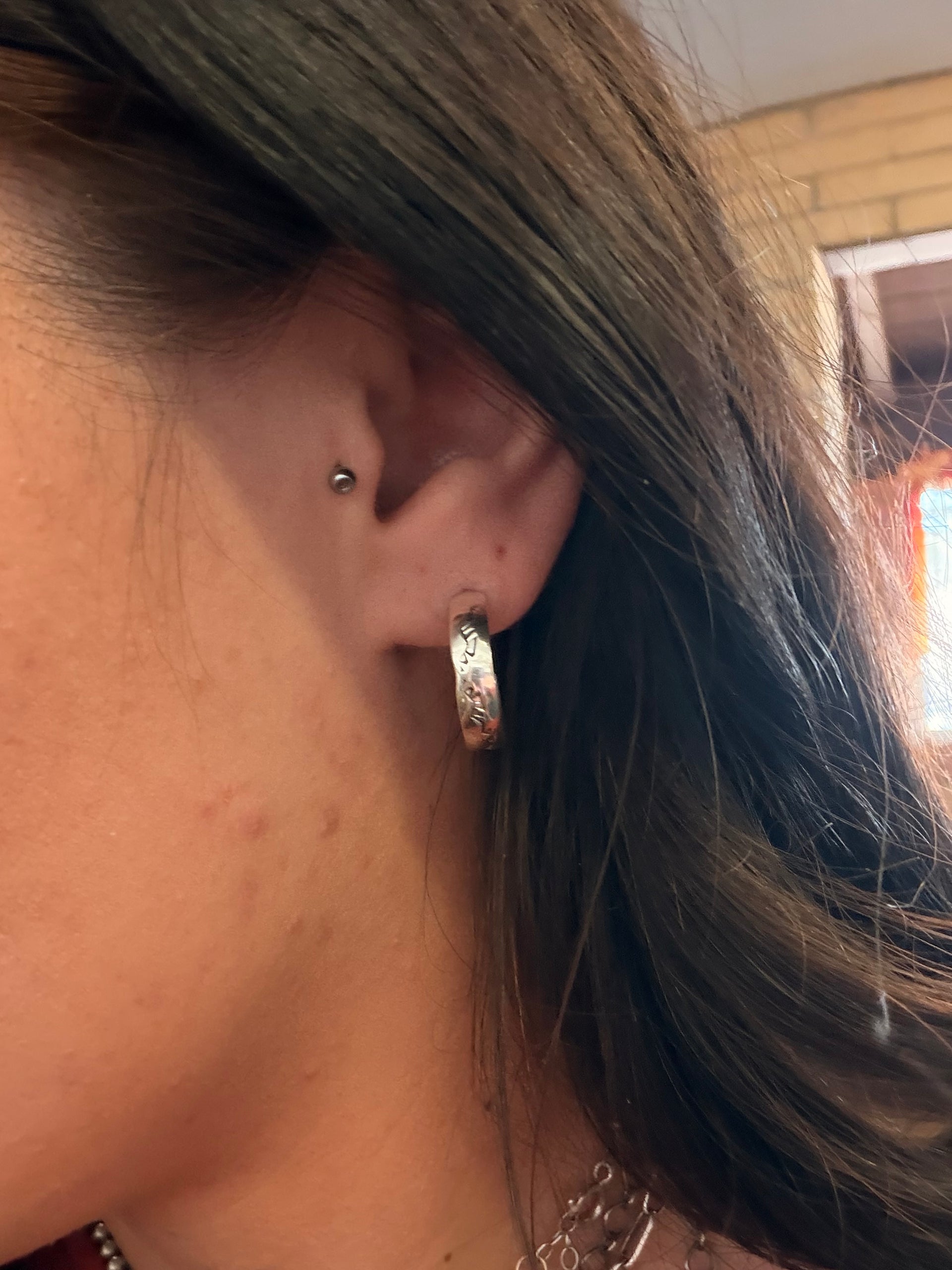 Navajo Made Sterling Silver Post Earrings