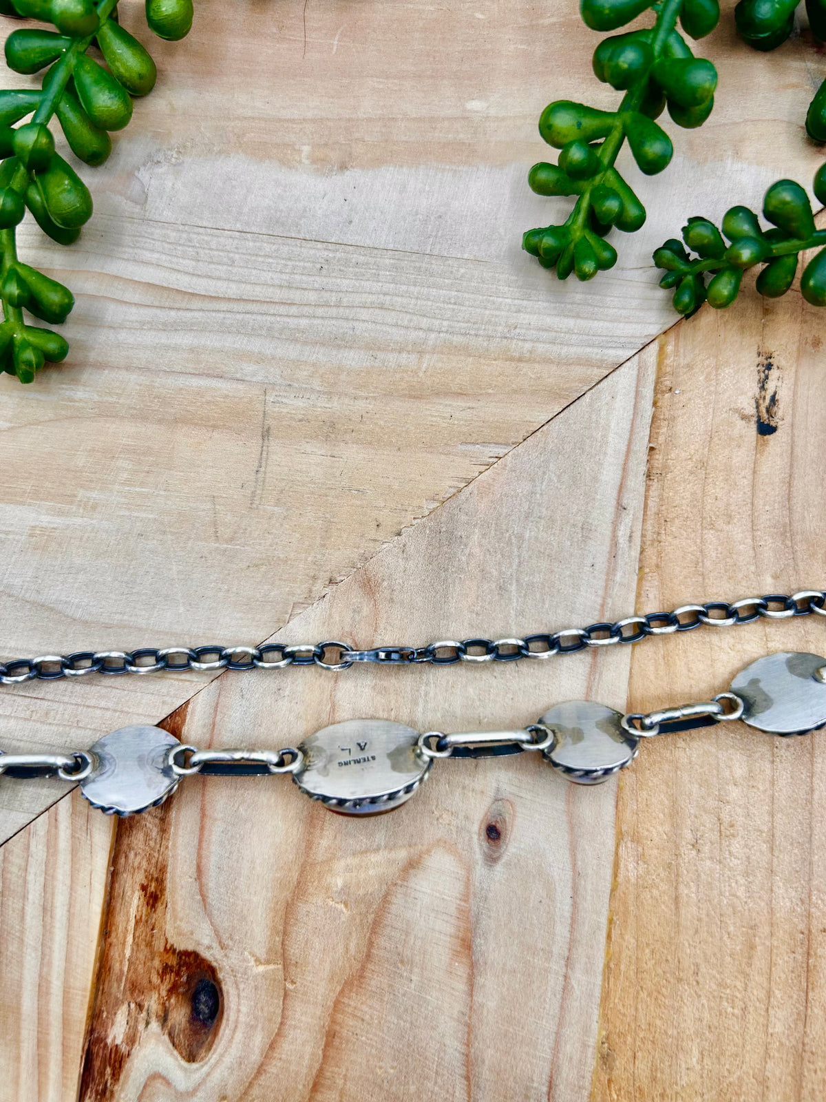 Augustine Largo Rose Dahlia & Sterling Silver Cluster Necklace