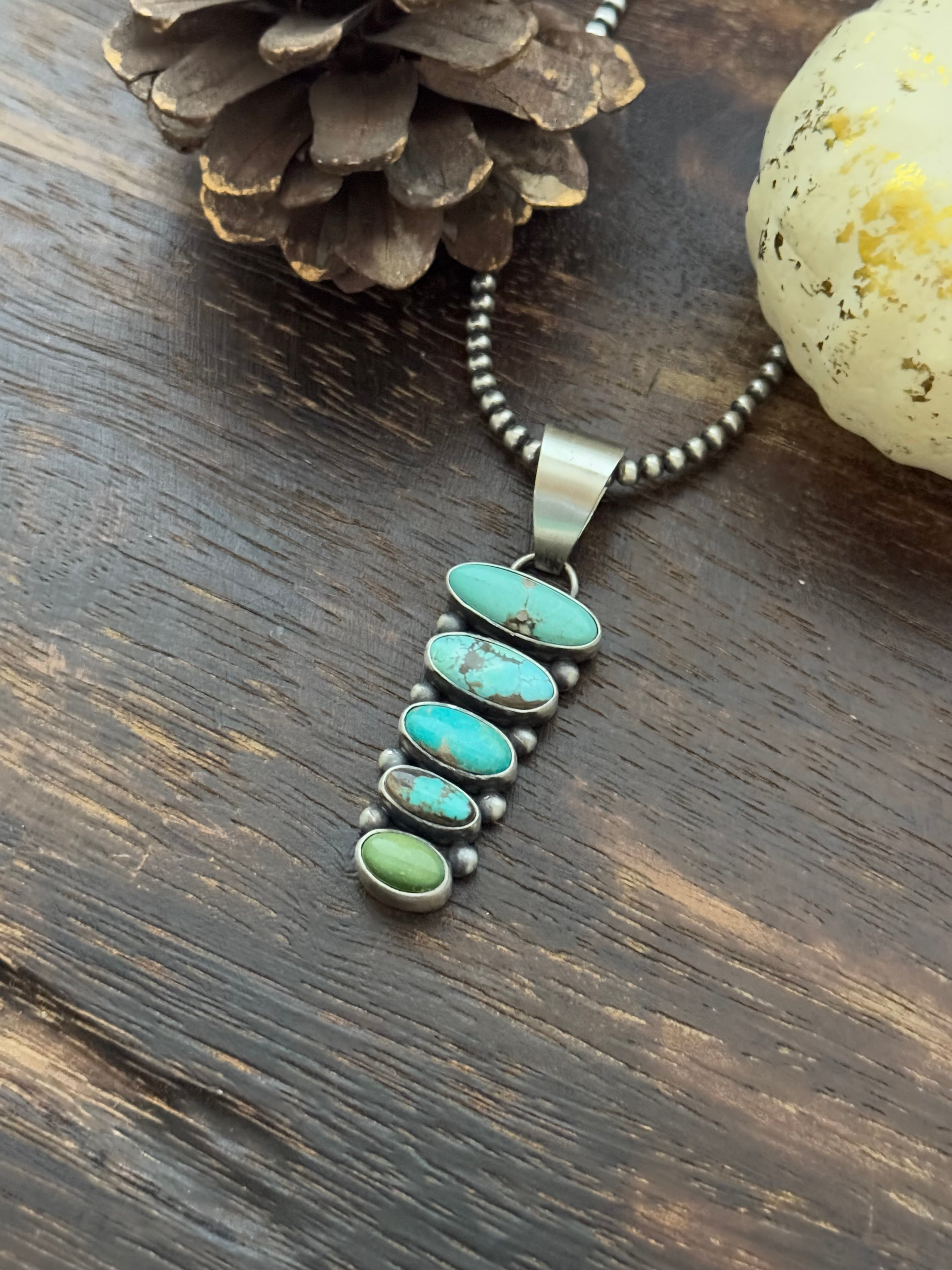 Tricia Smith Mixed Turquoise & Sterling Silver Pendant