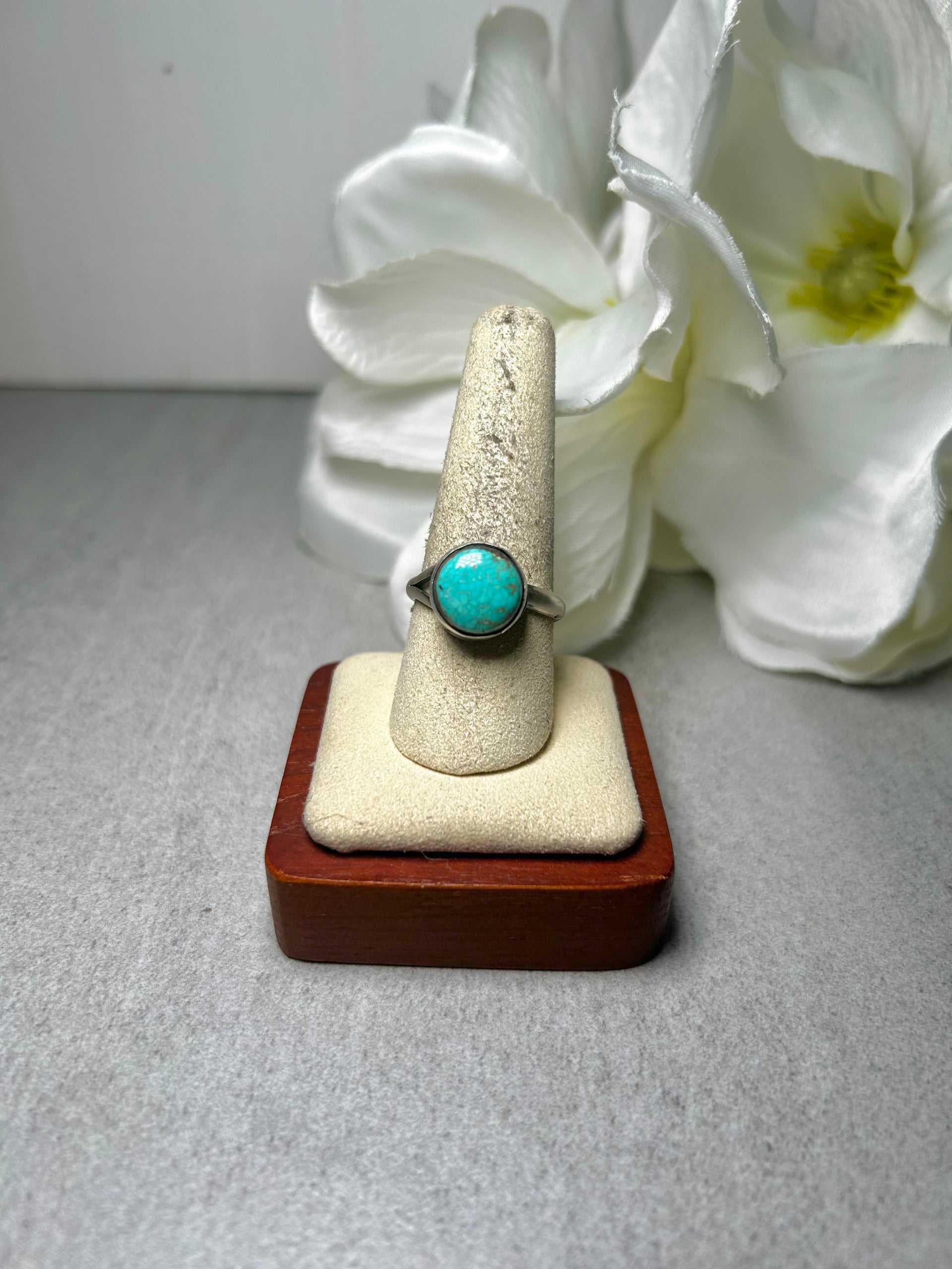 Scott Skeets Royston Turquoise& Sterling Silver Adjustable Ring
