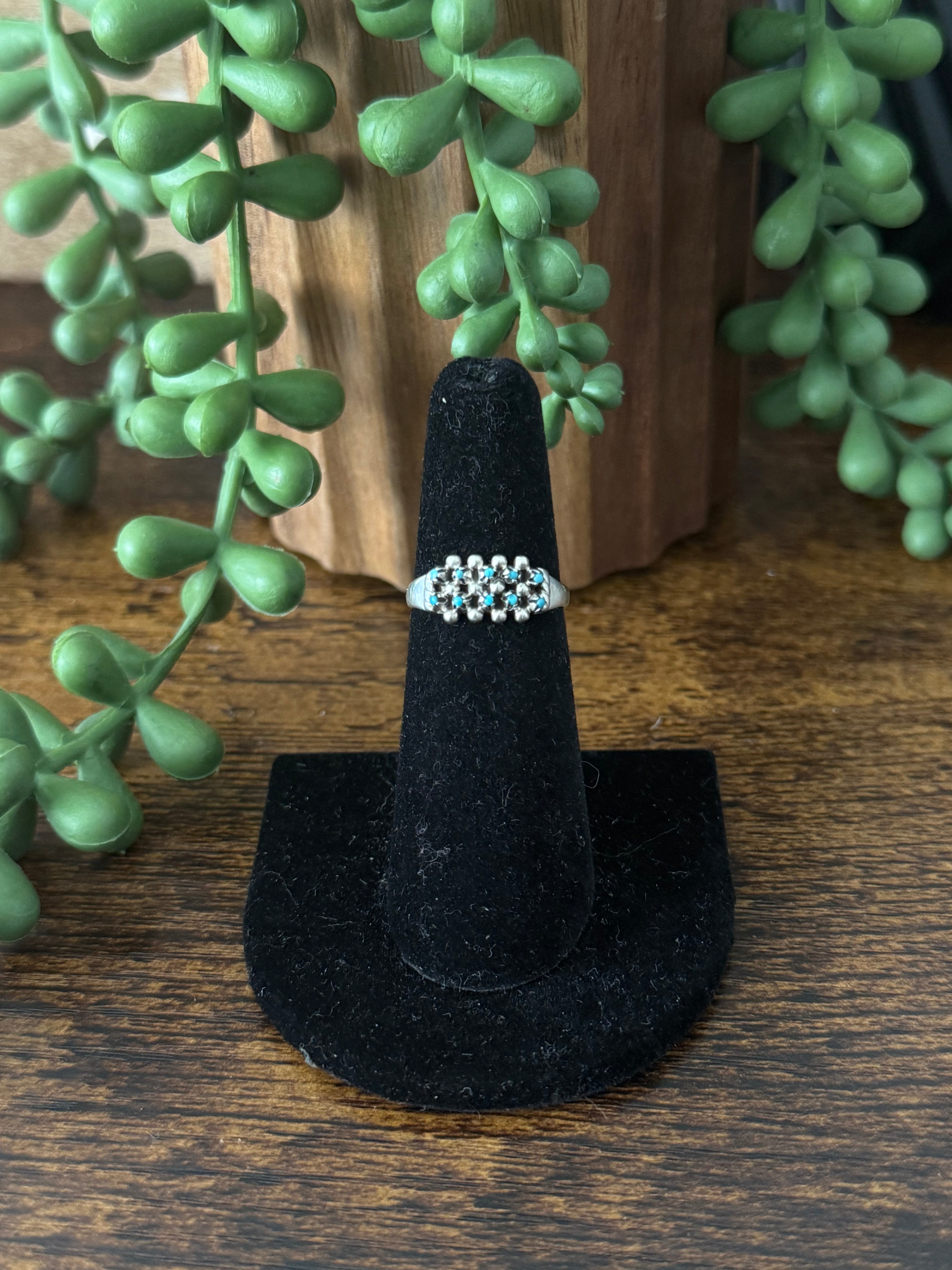 Zuni Made Turquoise & Sterling Silver Ring