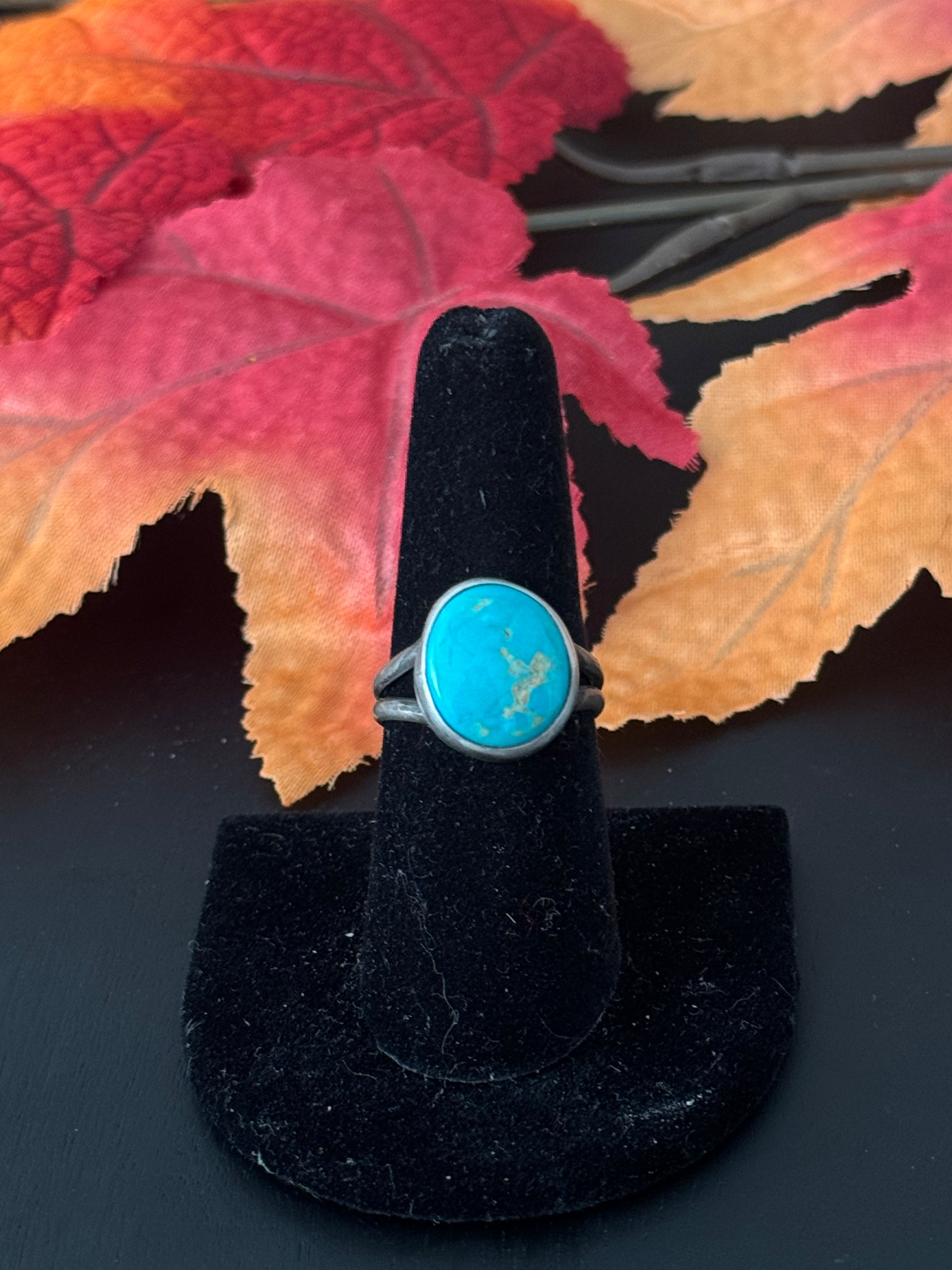 Navajo Made Royston Turquoise & Sterling Silver Ring