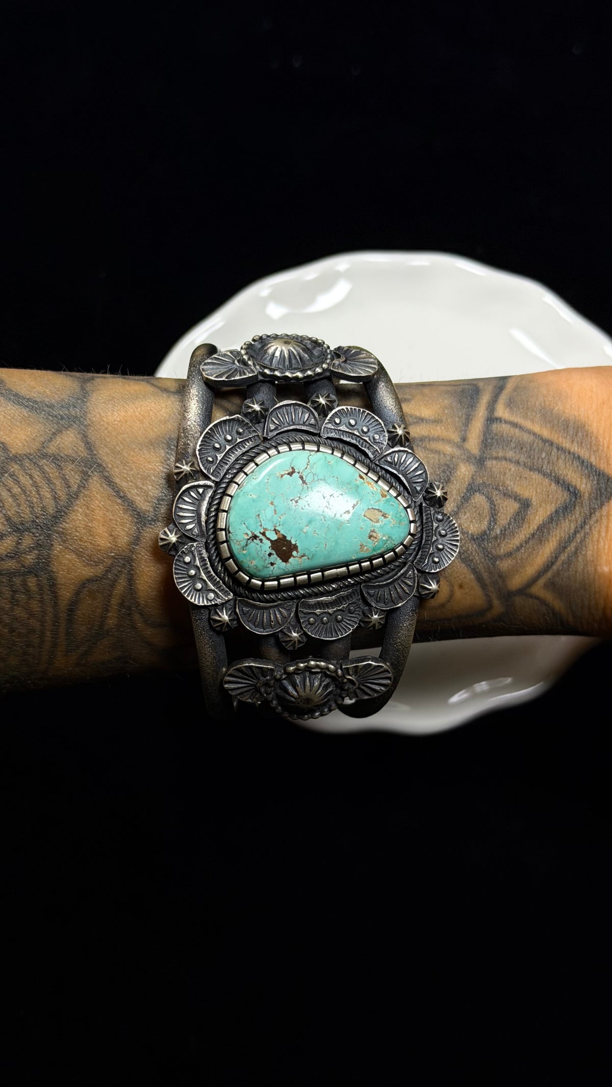 Kevin Billah Royston Turquoise & Sterling Silver Cuff Bracelet