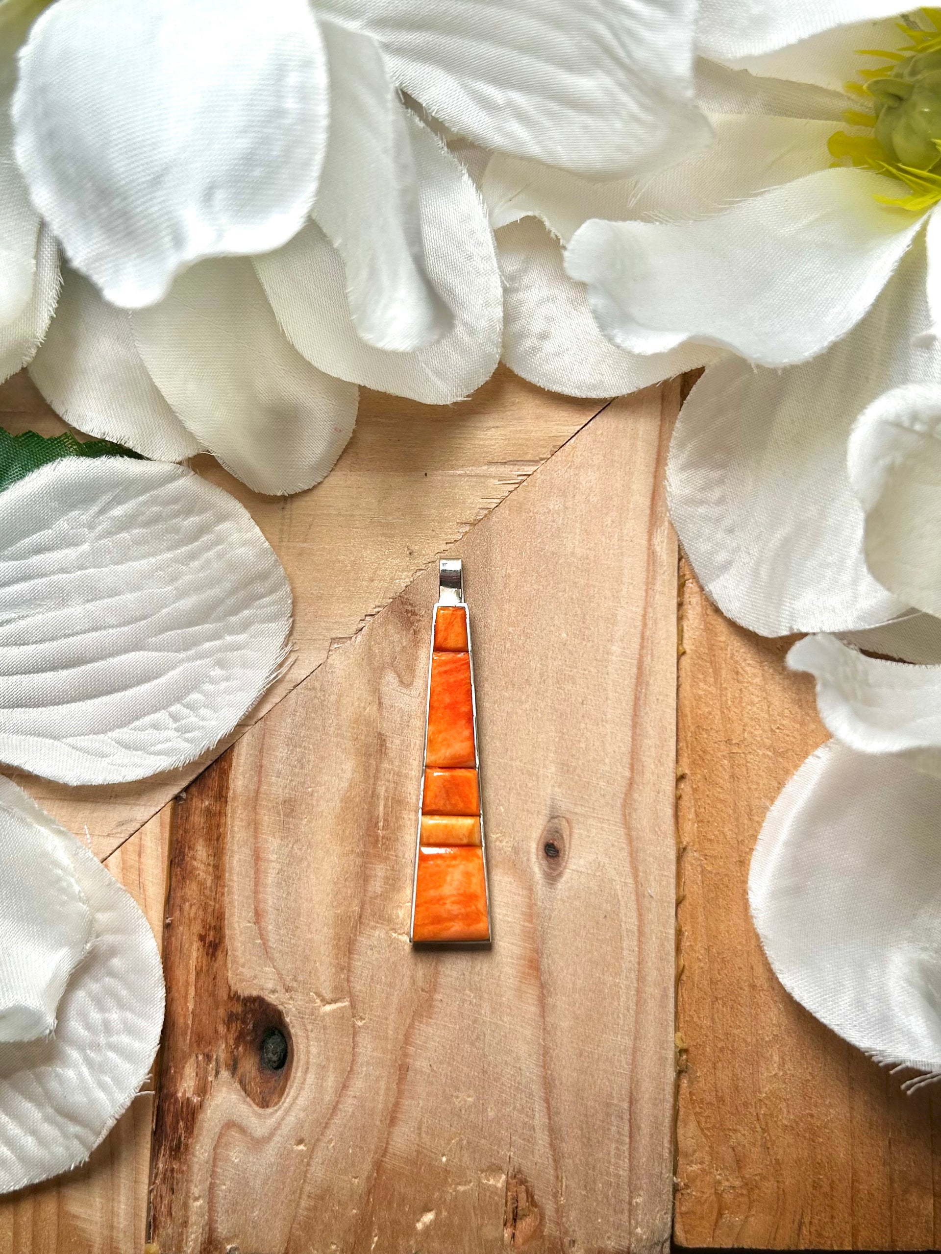 Harold Joe Spiny Oyster & Sterling Silver Pendant