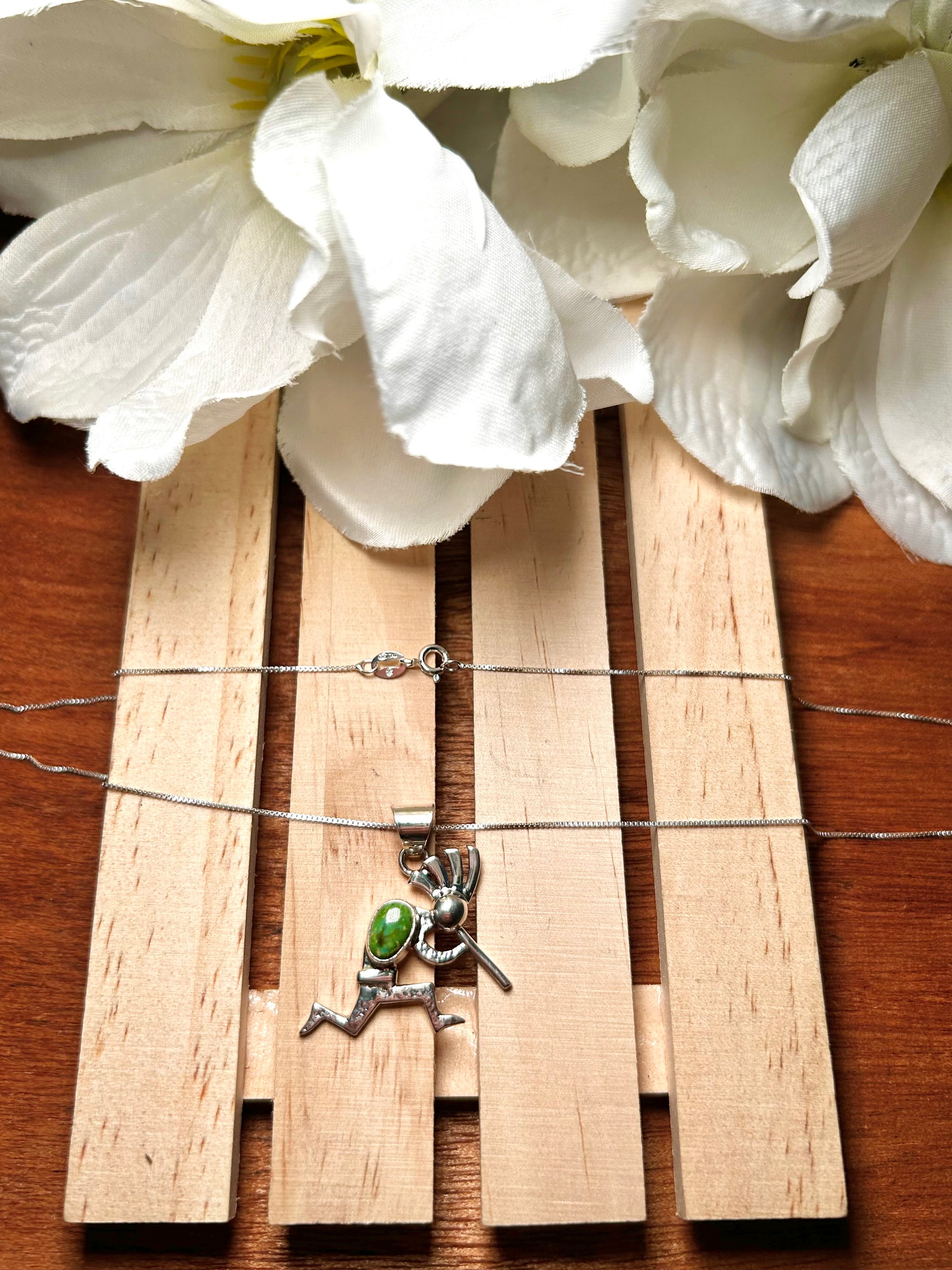 Navajo Made Sonoran Mountain Turquoise & Sterling Sliver Necklace