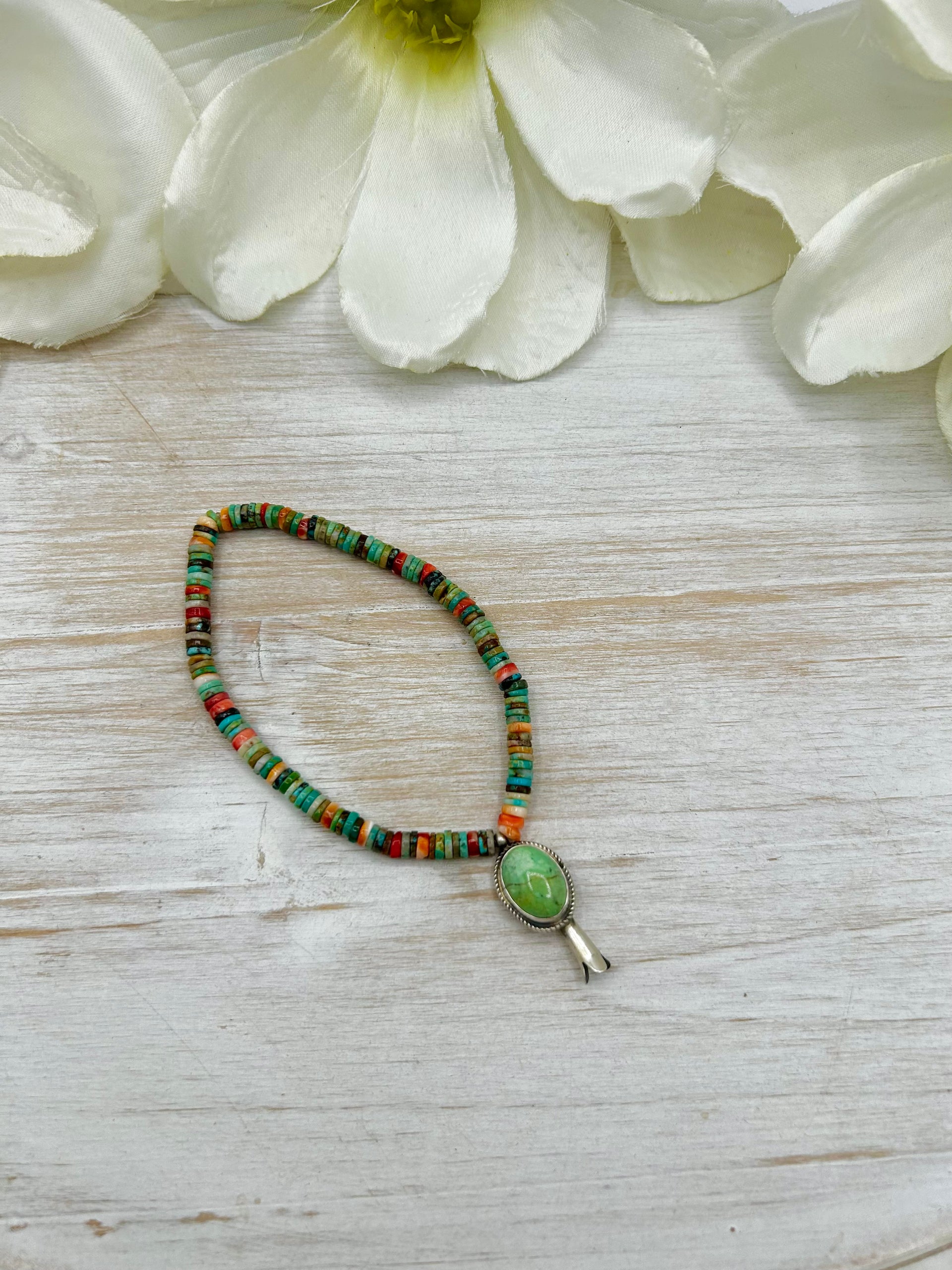 George Rios Multi Stone & Sterling Silver Stretchy Bracelet