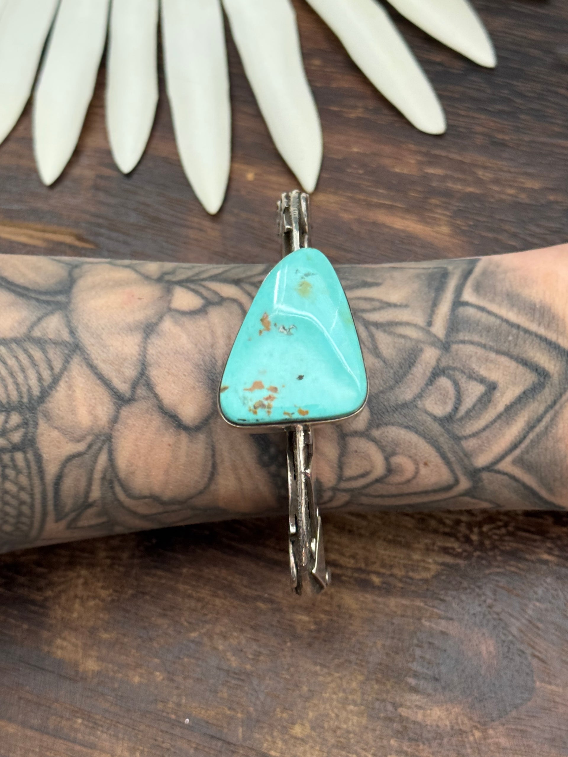 Alex Sanchez Kingman Turquoise & Sterling Silver Cuff Bracelet
