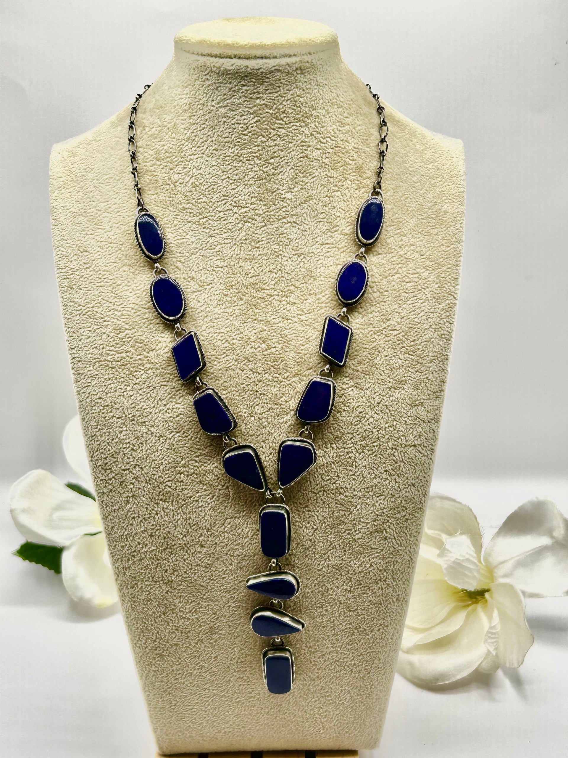 Danny Henio Lapis & Sterling Silver Necklace Set