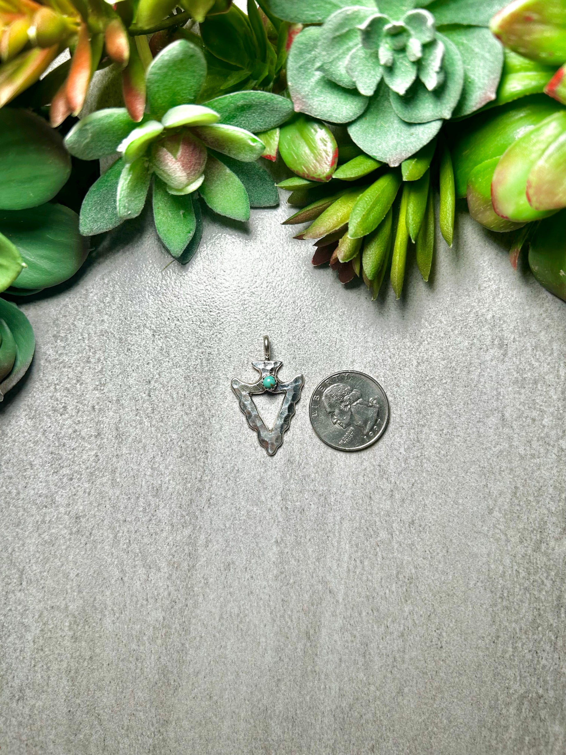 Navajo Made Kingman Turquoise & Sterling Silver Pendant