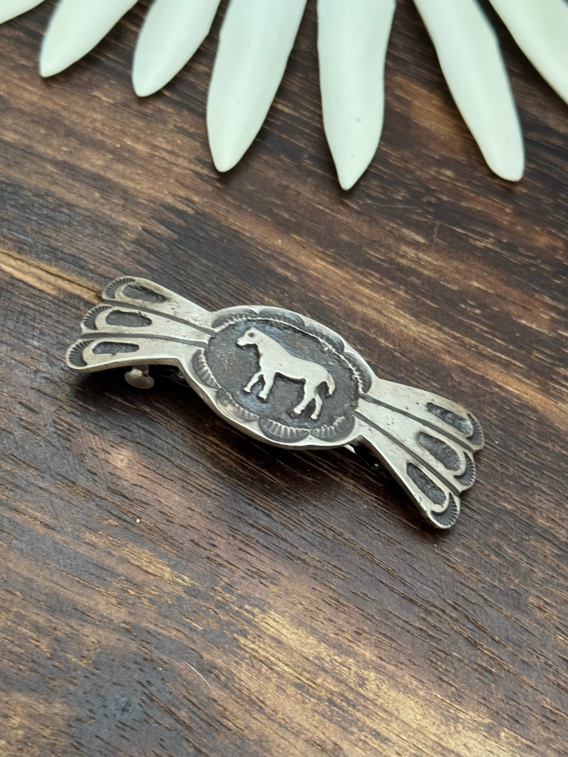 Navajo Made Sterling Silver Hair Barrette