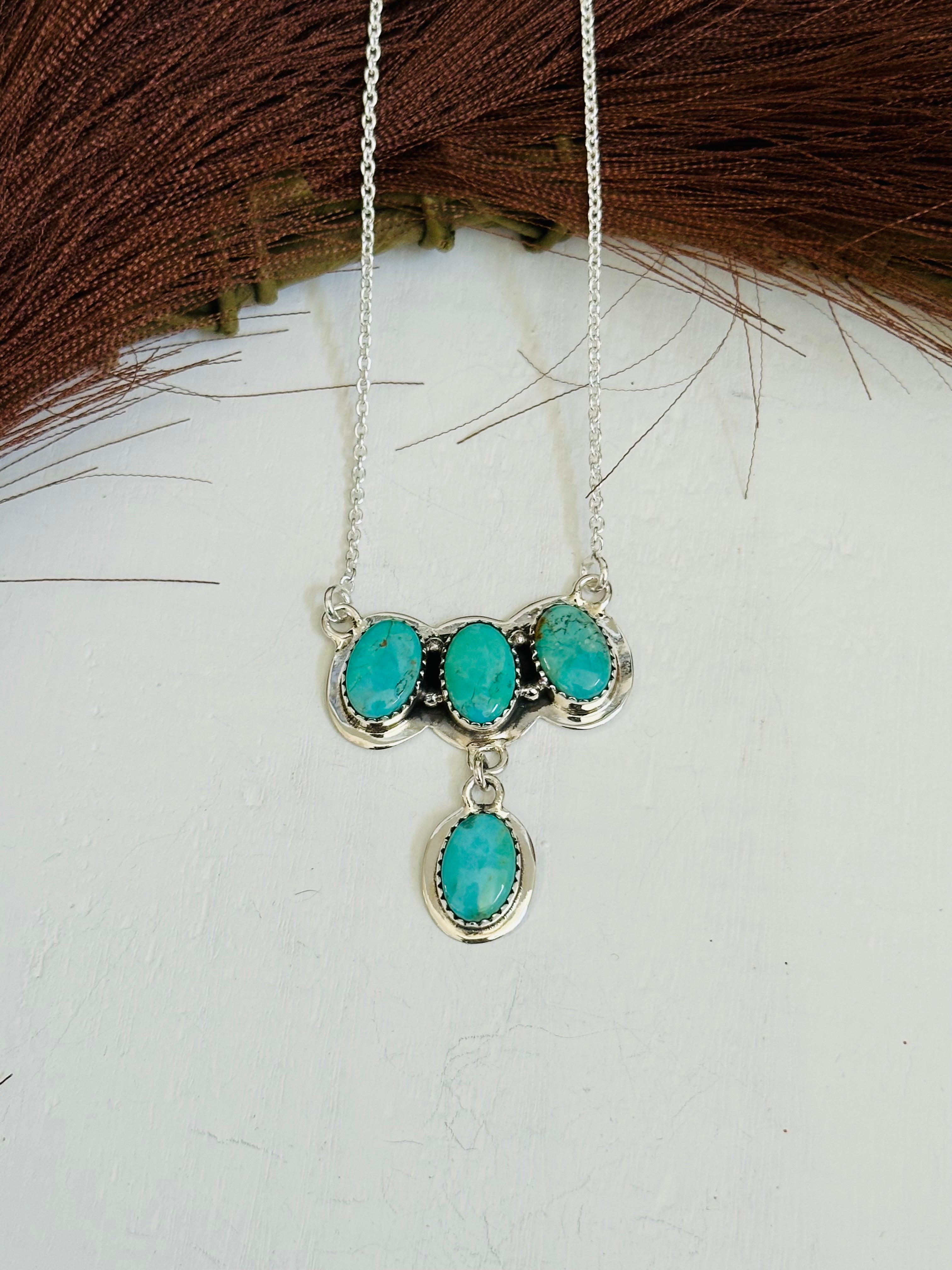 TTD “Jacie” Kingman Turquoise & Sterling Silver Necklace