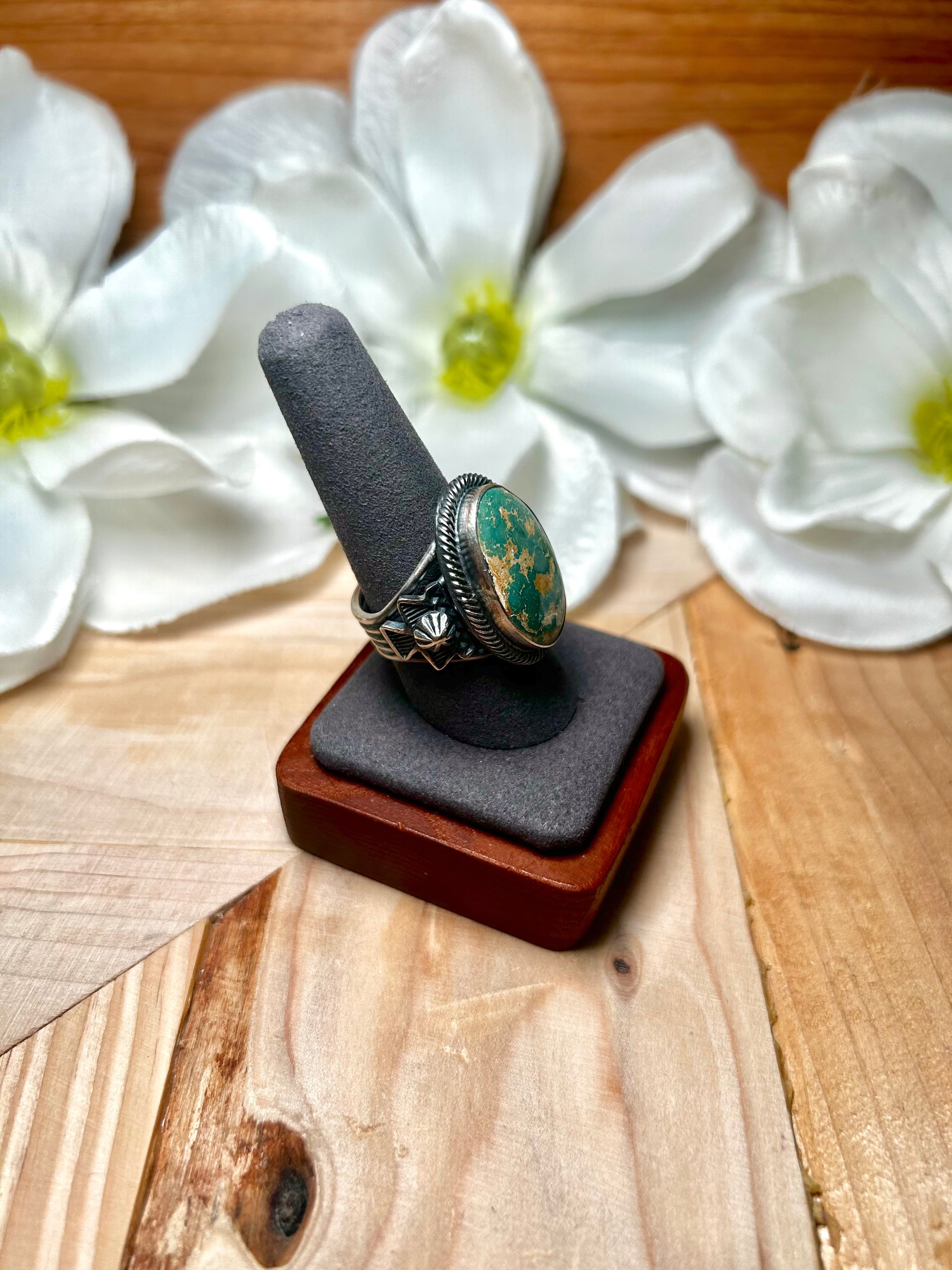 Randy Boyd Royston Turquoise & Sterling Silver Ring Size 9.25